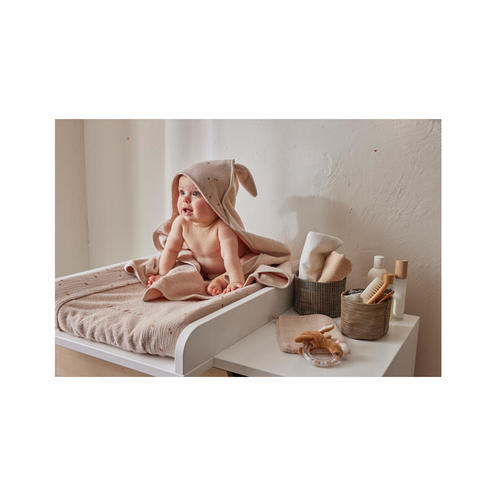 Cape de bain + gant de toilette Moka - Bali Moka et Snow - NOUKIE 'S
