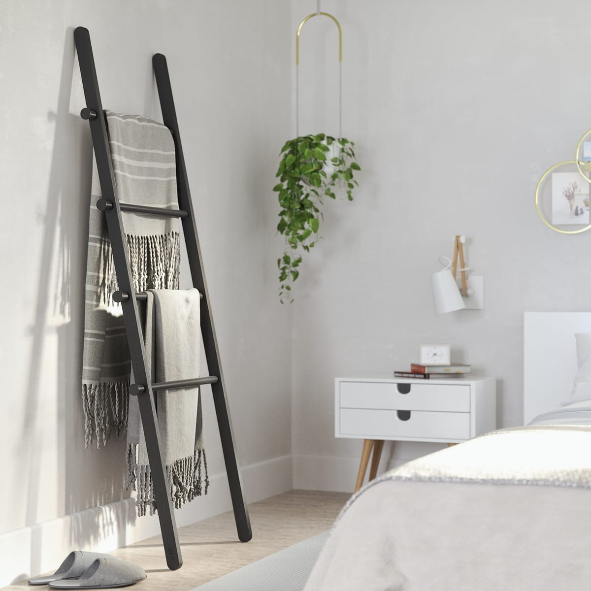 Umbra decoratieve ladder Leana zwart