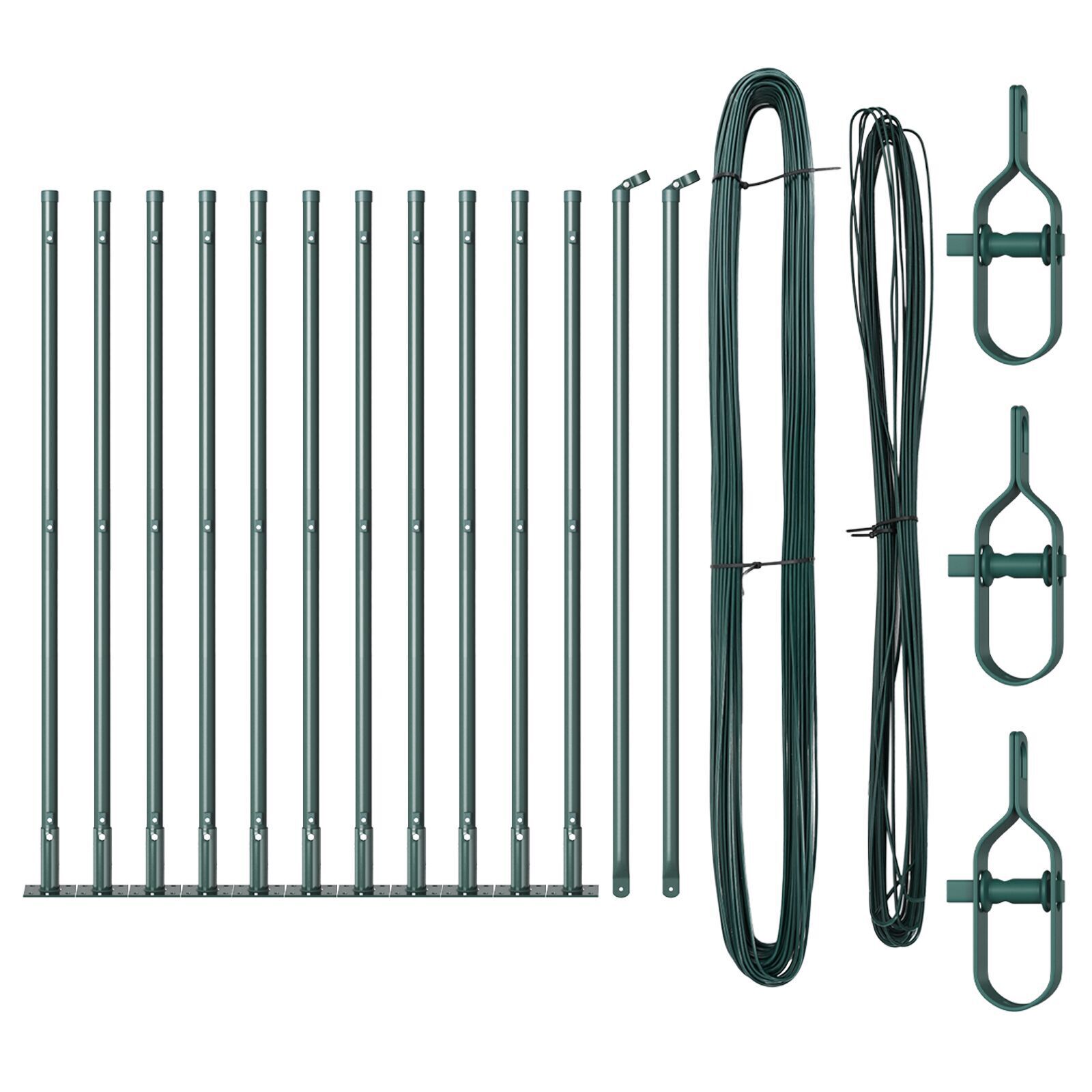 vidaXL Schuttingpalen 13 st Groen Ø32mm 50 cm