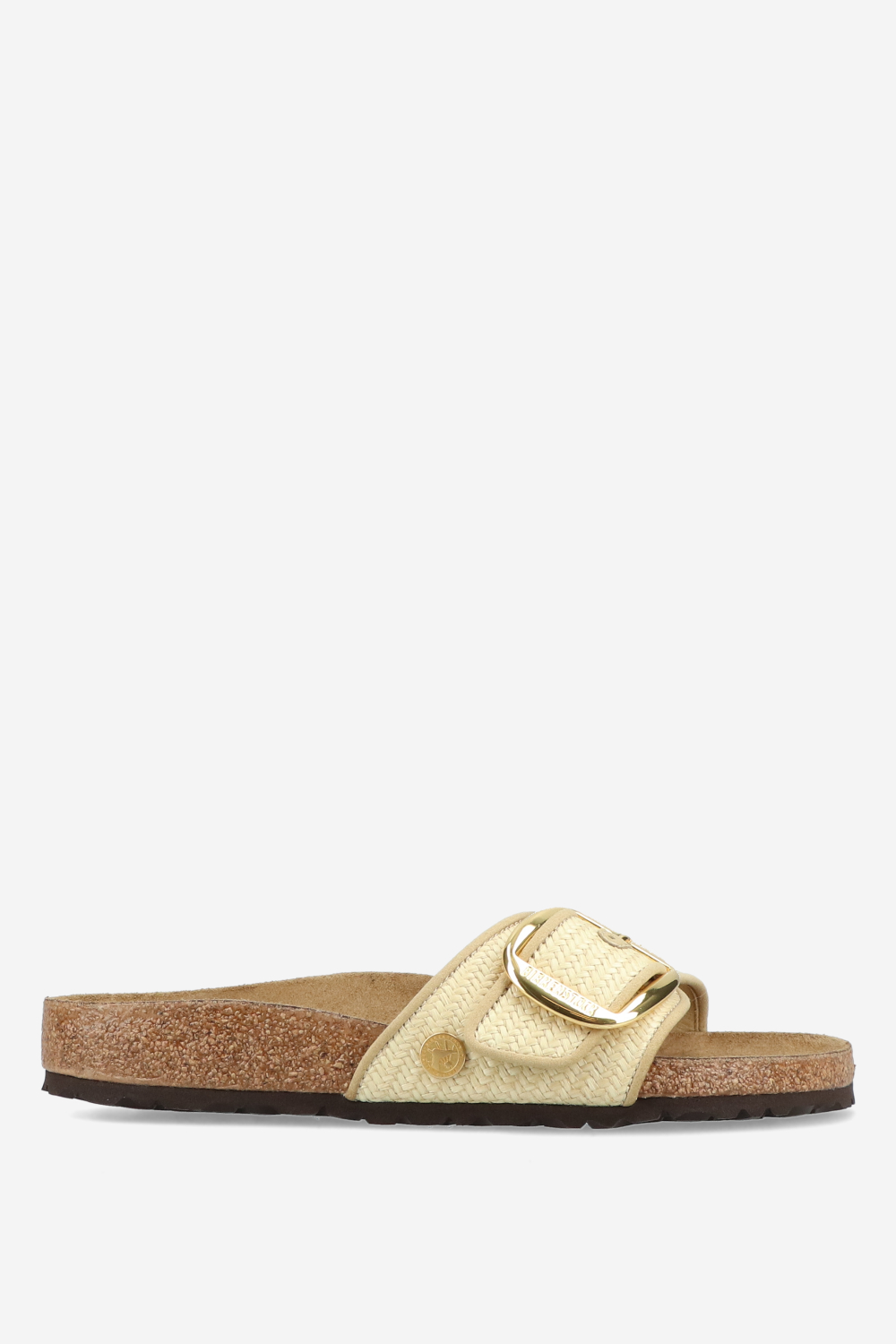 Madrid big buckle raffia sandals
