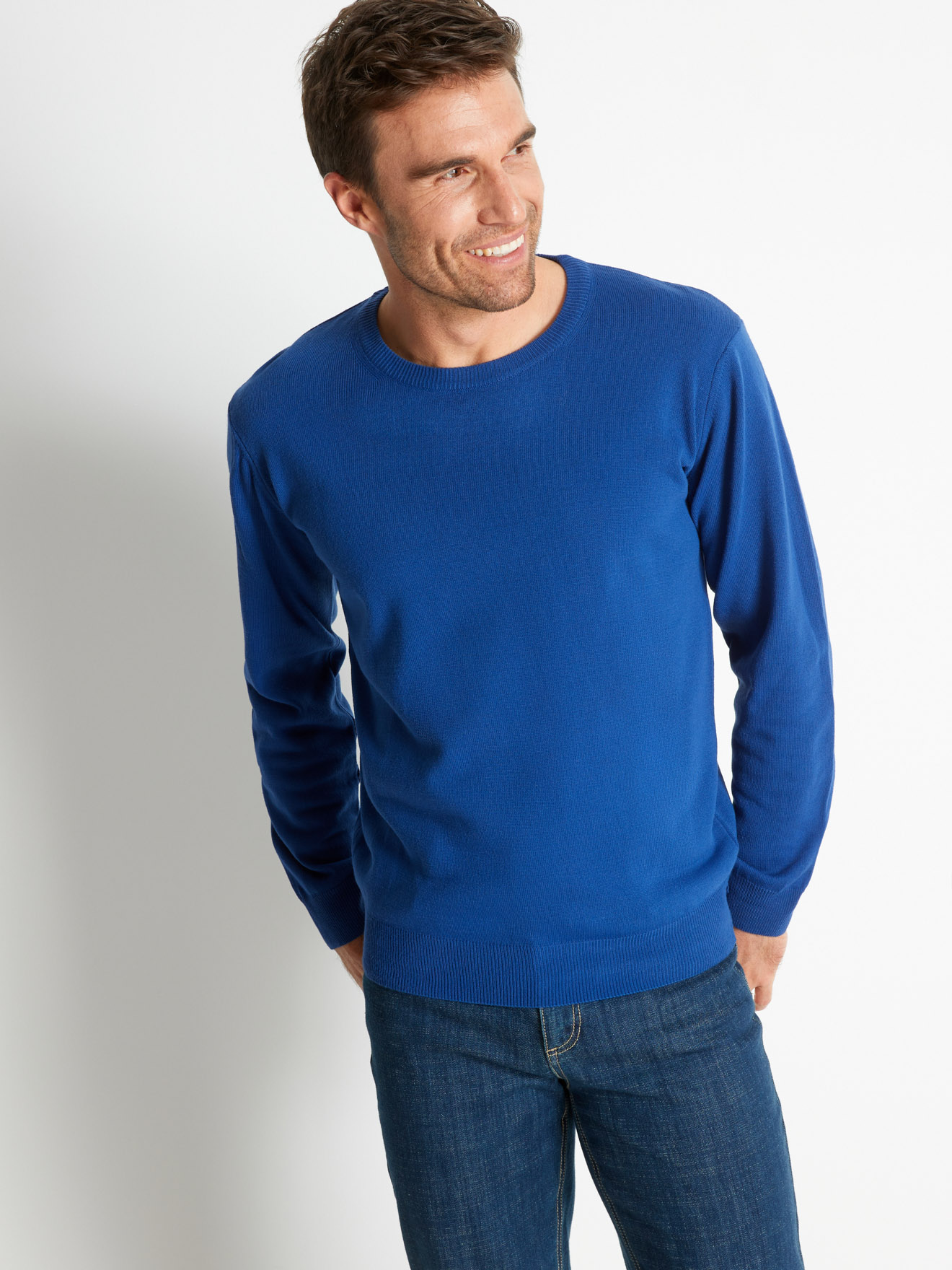 Pull encolure ronde, 100% acrylique