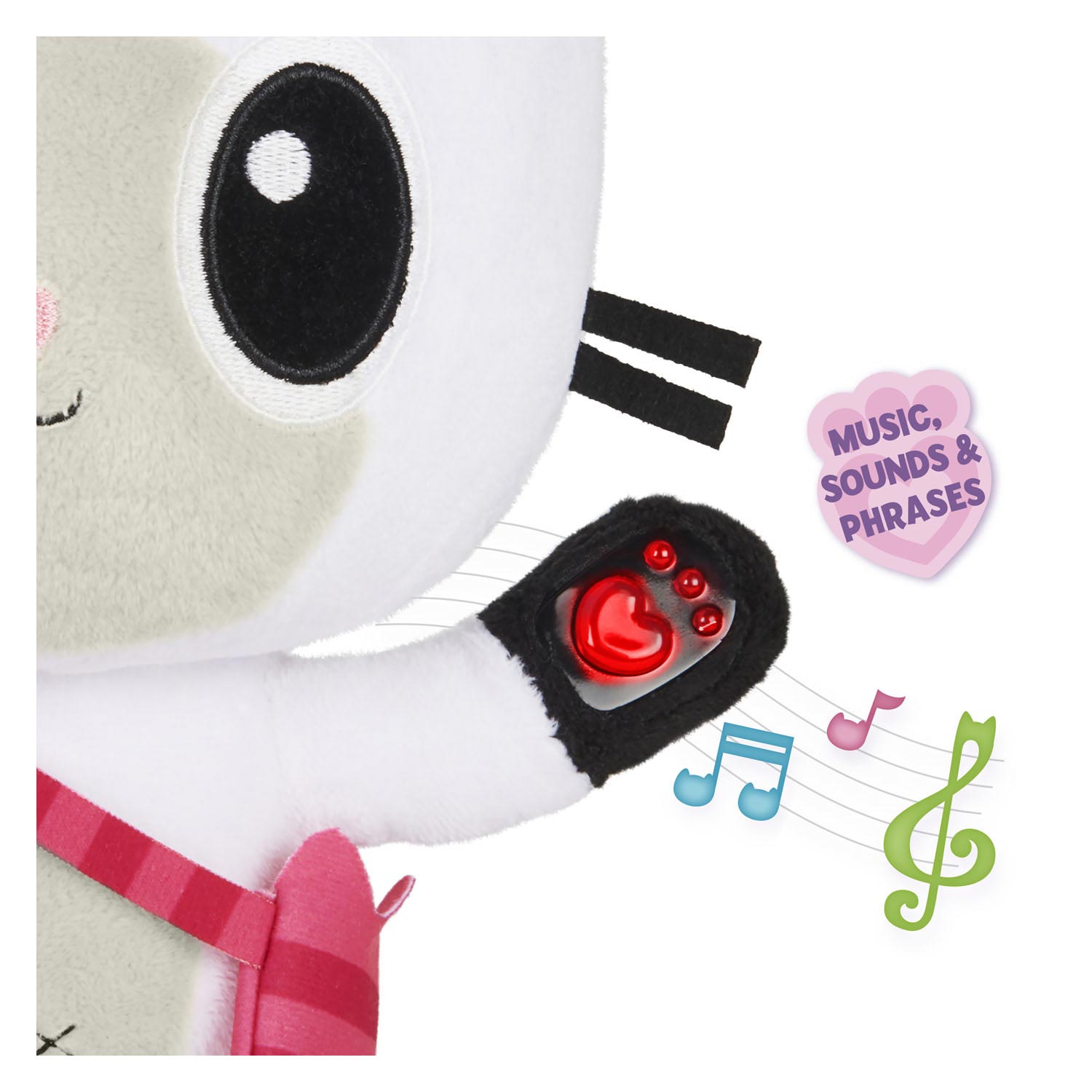 Gabby's Poppenhuis - Pandy Poek Knuffel met Geluid, 30cm
