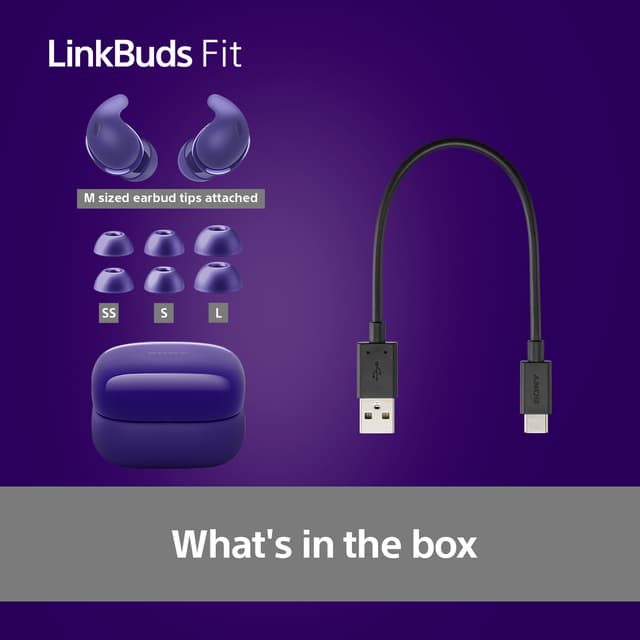 Sony LinkBuds Fit true wireless in-ear høretelefoner (violet)