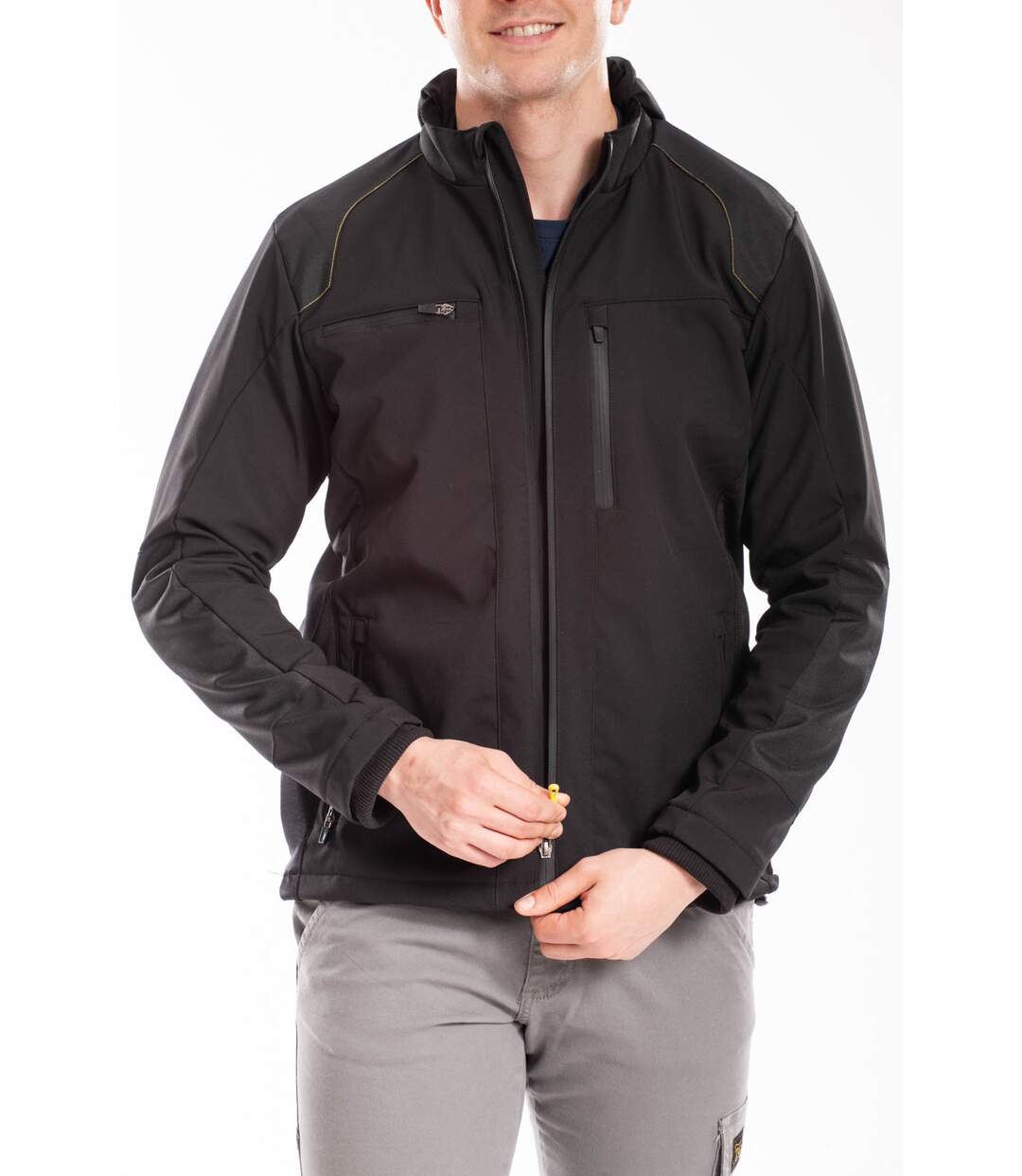 Veste softshell doublée polaire NOIR