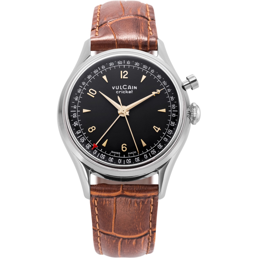 Vulcain Cricket Tradition 36mm Black & Gold Sapphire Caseback