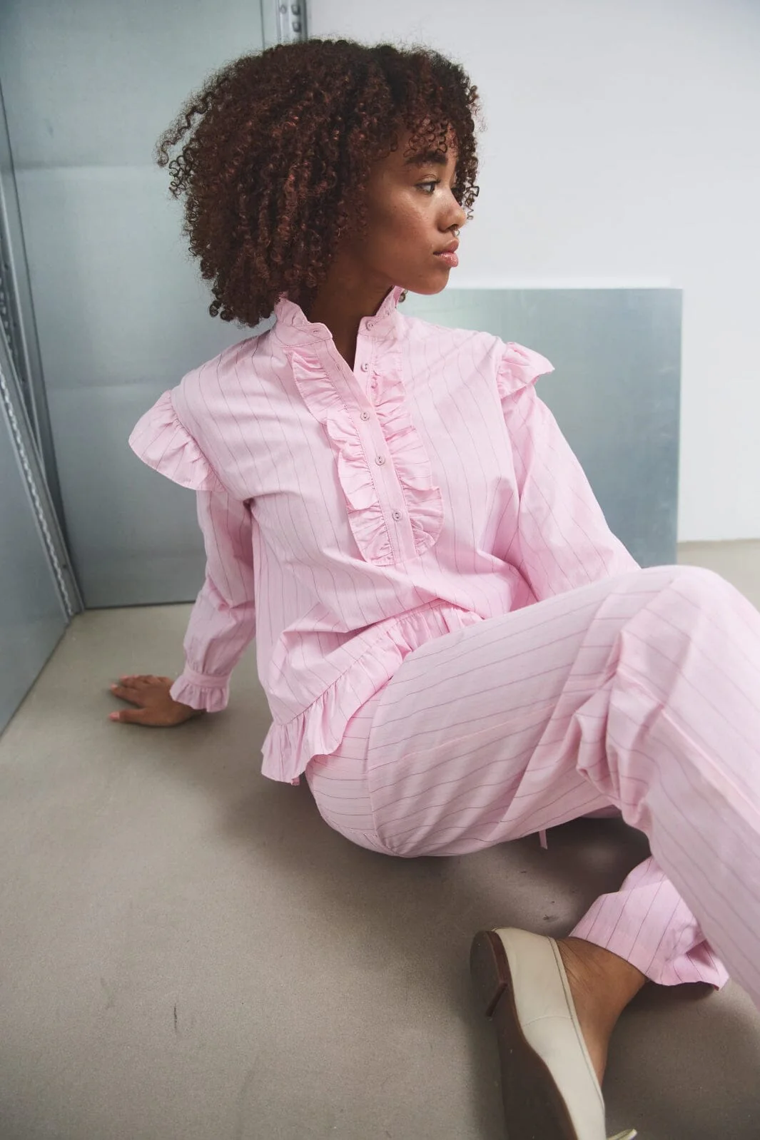 Noella Sally Pants light pink stripe