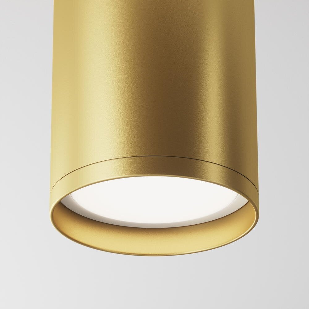 Focus plafondopbouwlamp in mat goud GU10 52mm