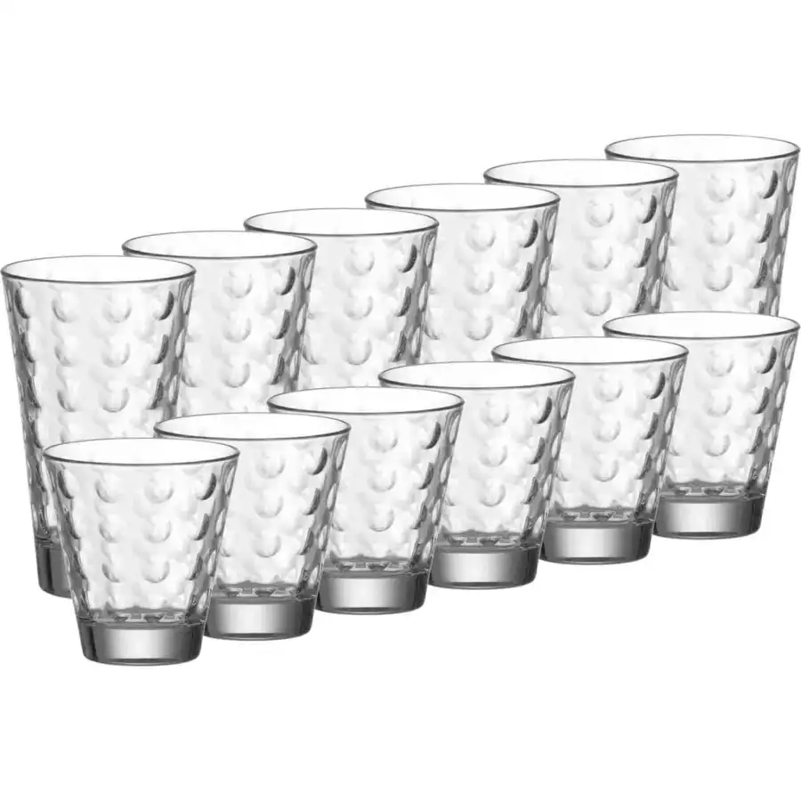 Leonardo Trinkgläser Optic 12er Set transparent