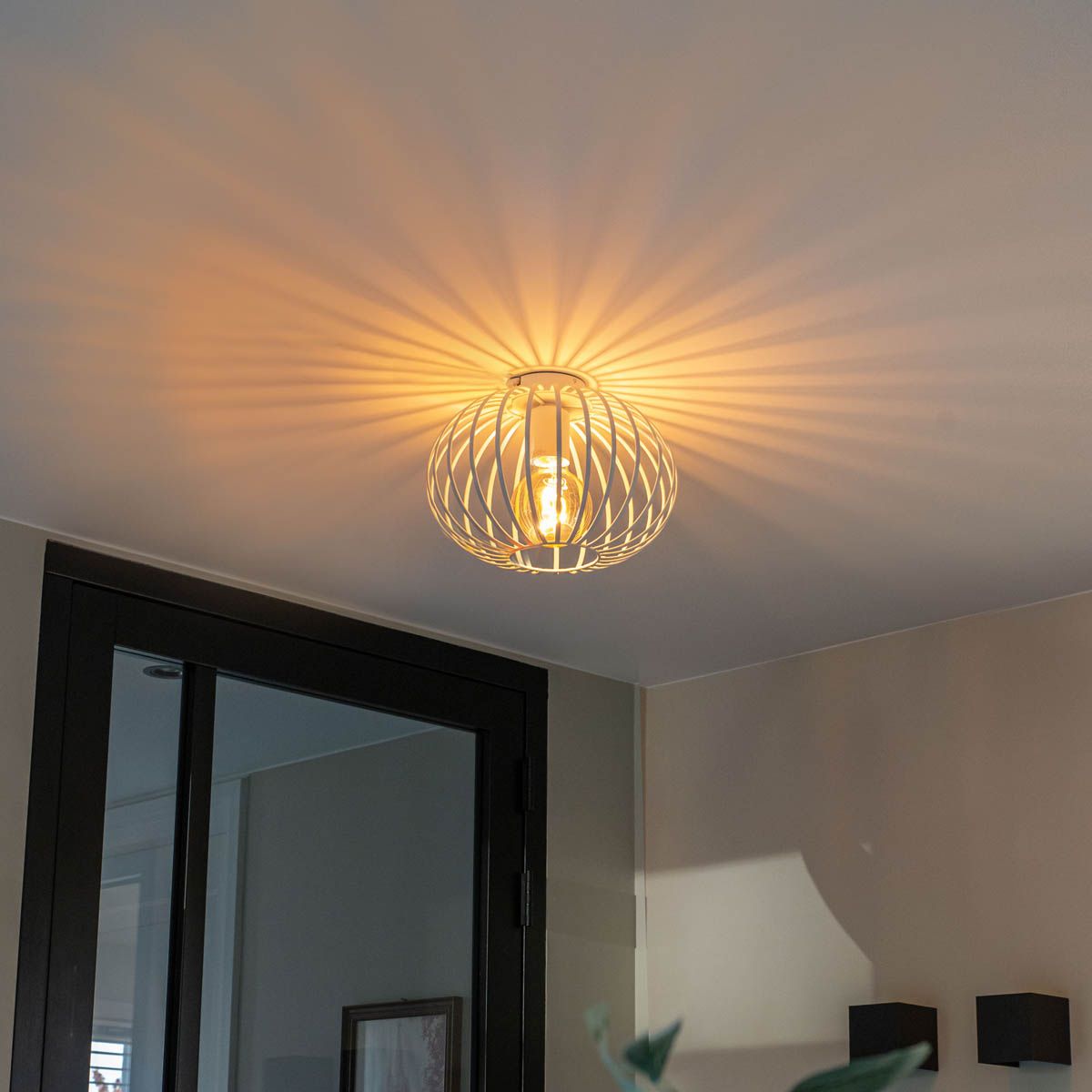 Design plafondlamp wit 30 cm - Johanna