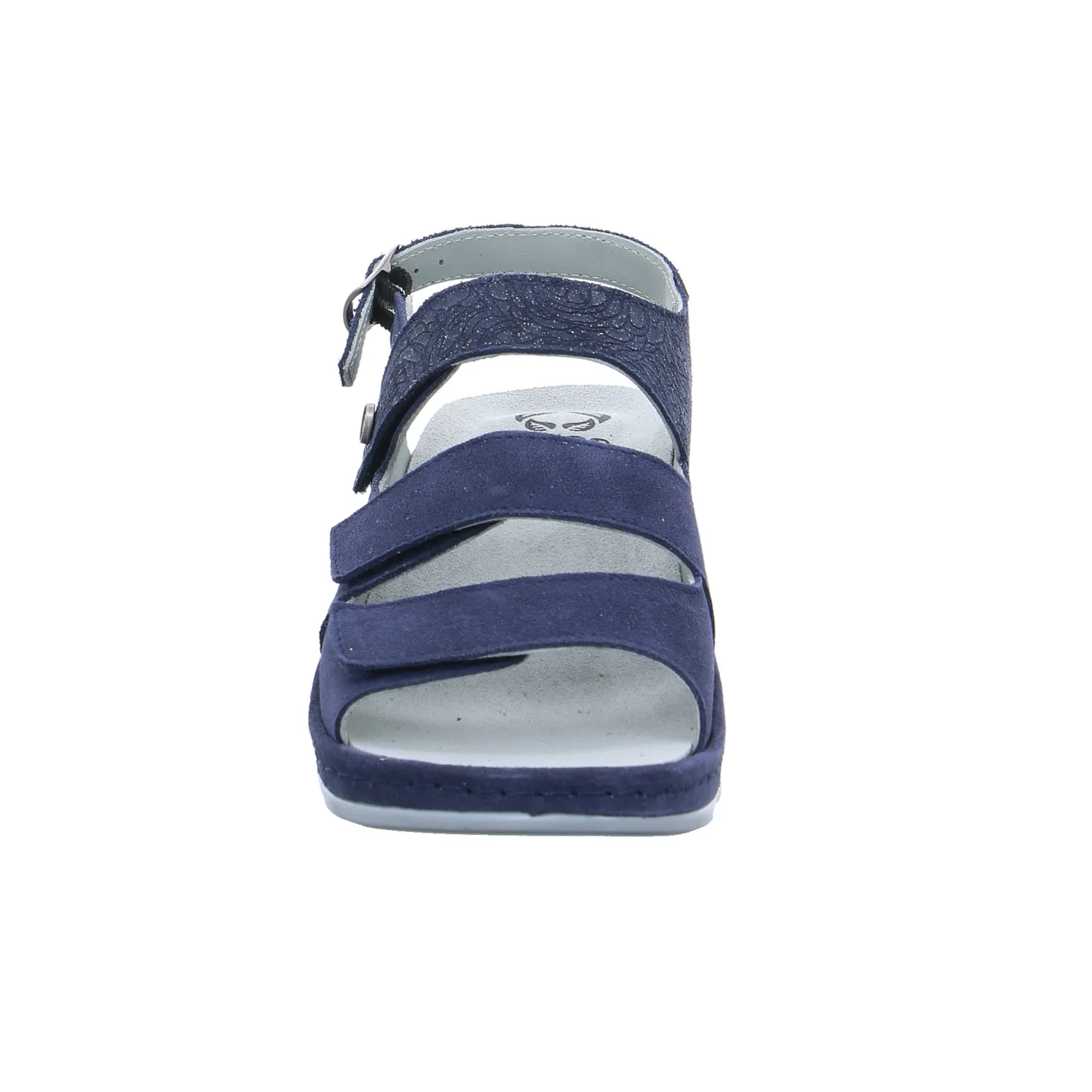 MUBB Comfort-Sandalette Blau Leder  mit Wechselfussbett