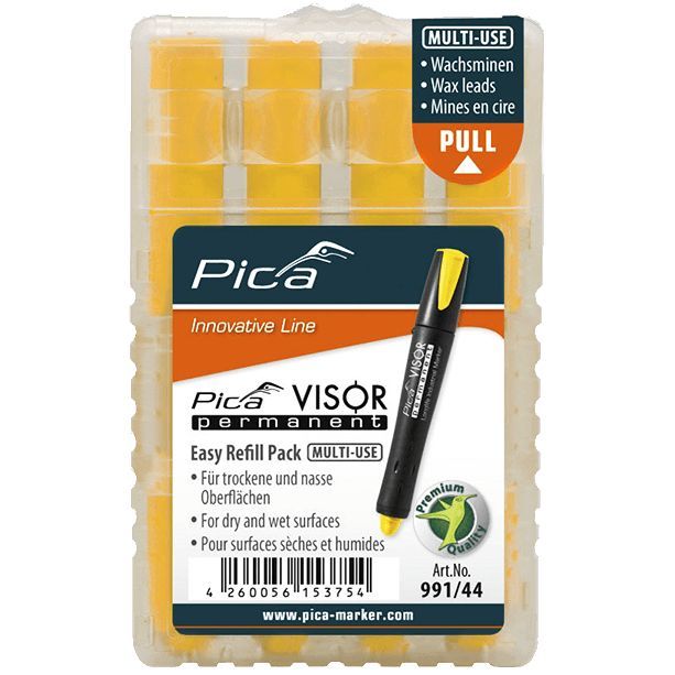 Pica 991/44 VISOR Permanent navulling geel VE=4 - PI99144