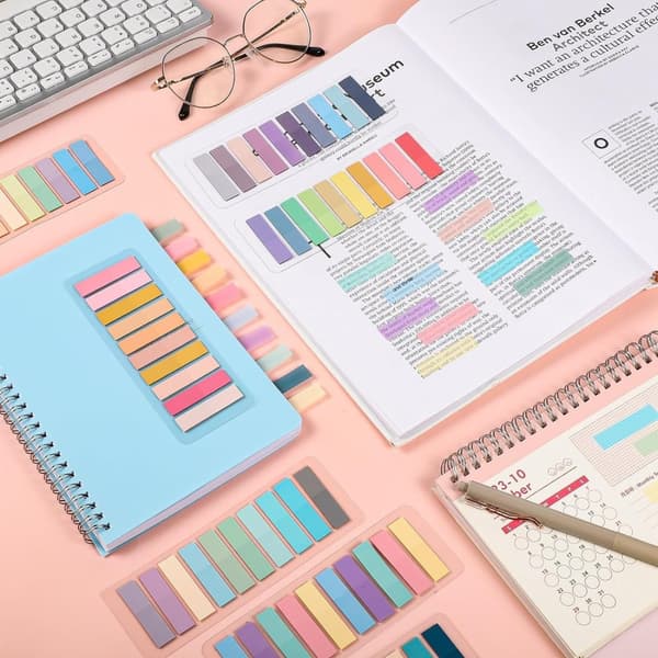INF Fluorescerende Sticky Notes Classified Index Notes med etui  0