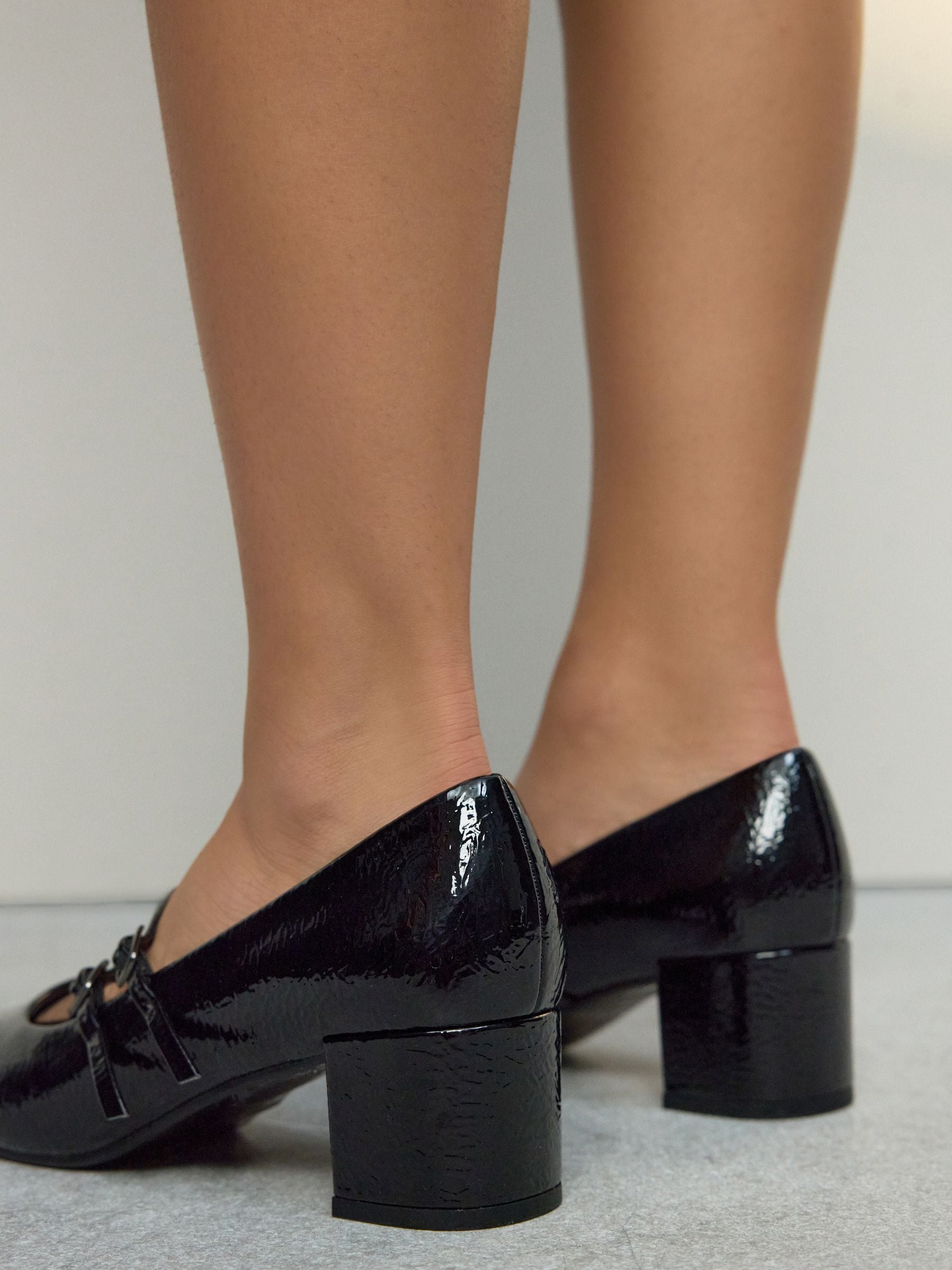Zwart - Forever Comfort® Round Toe Mary Jane Block Heels