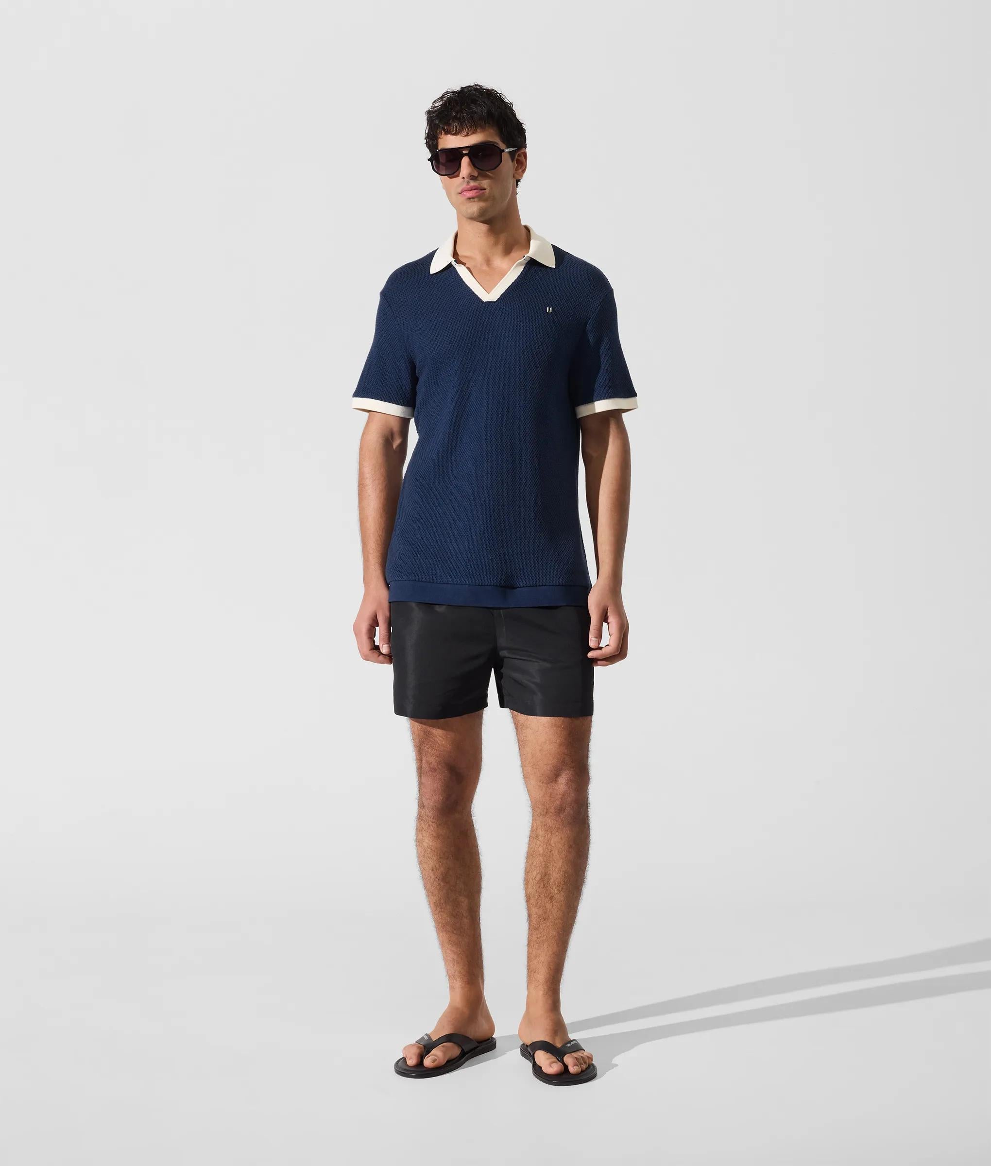 Metaal Monogram gehaakt polo shirt