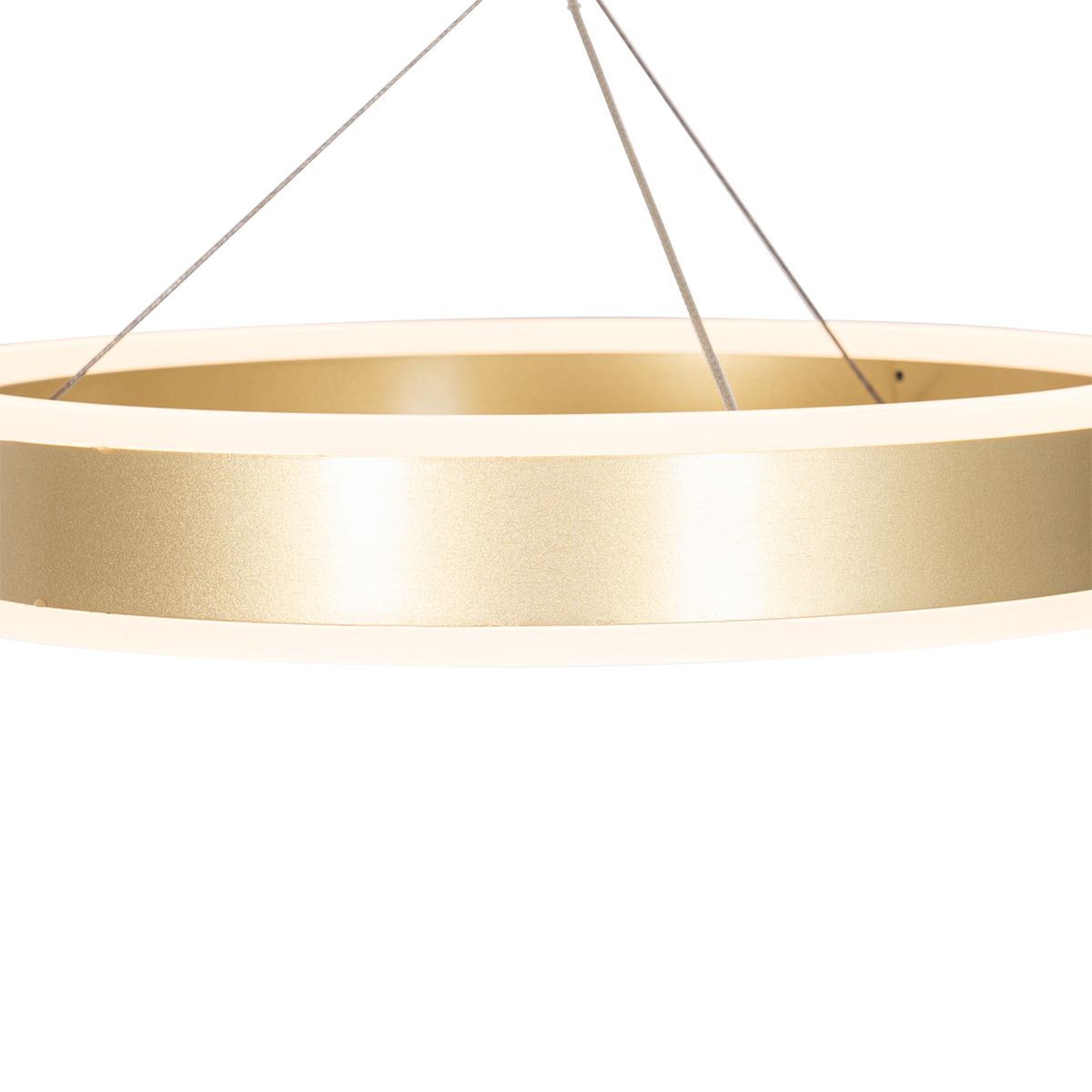 Hanglamp messing rond incl. LED 3-staps dimbaar 3-lichts - Lyani