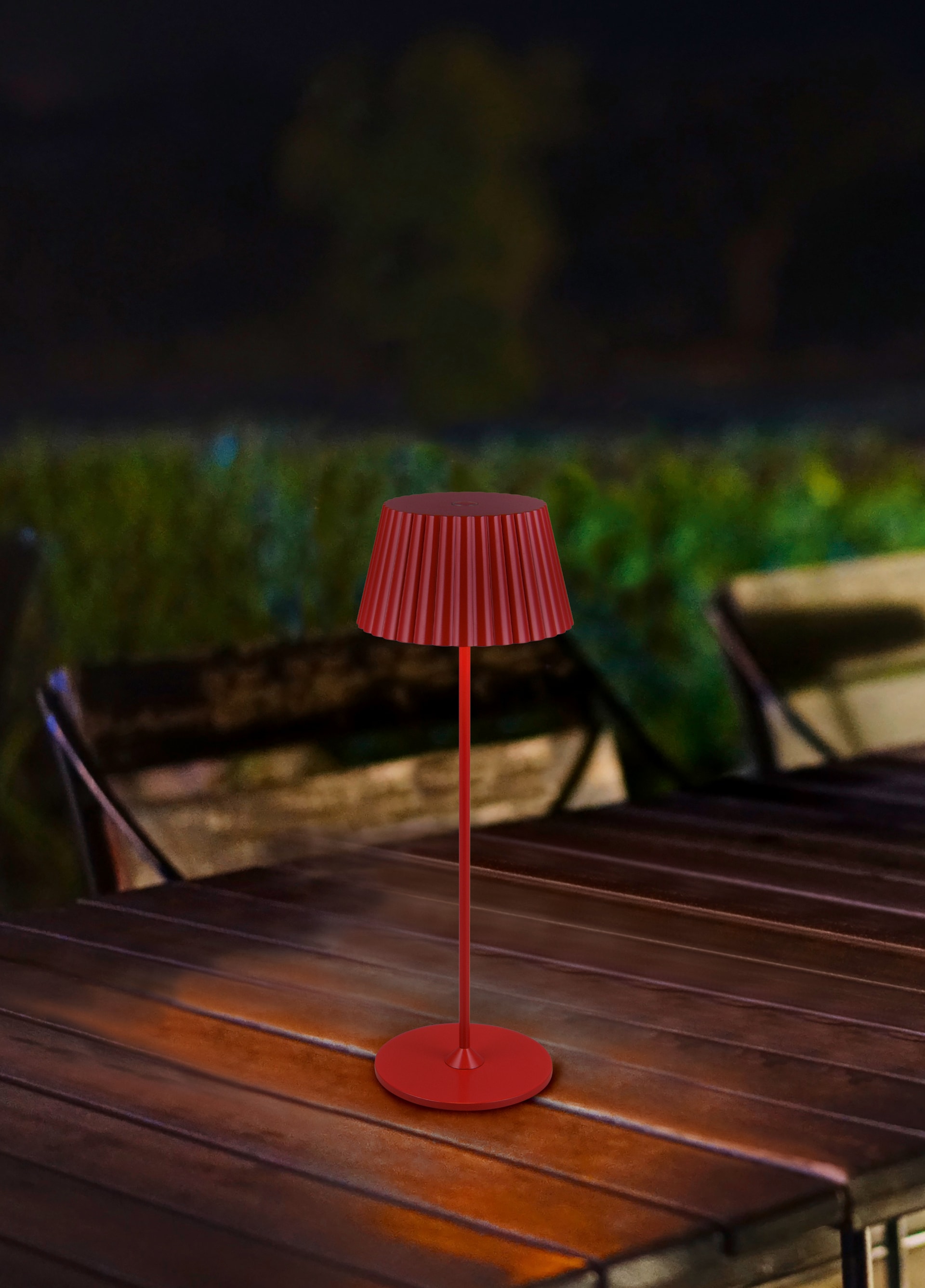 RL Akku LED Tischlampe SUAREZ 2-teilig rot