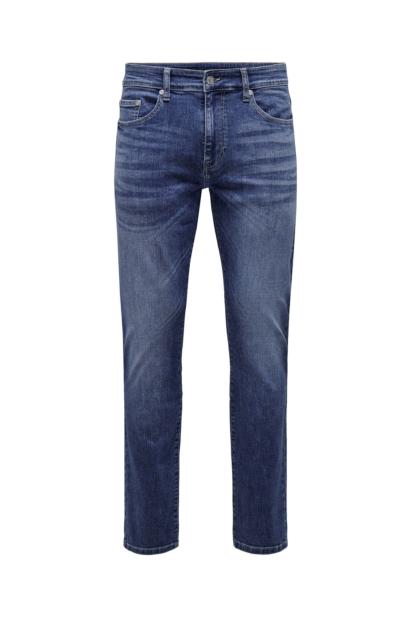 calça jeans de corte justo