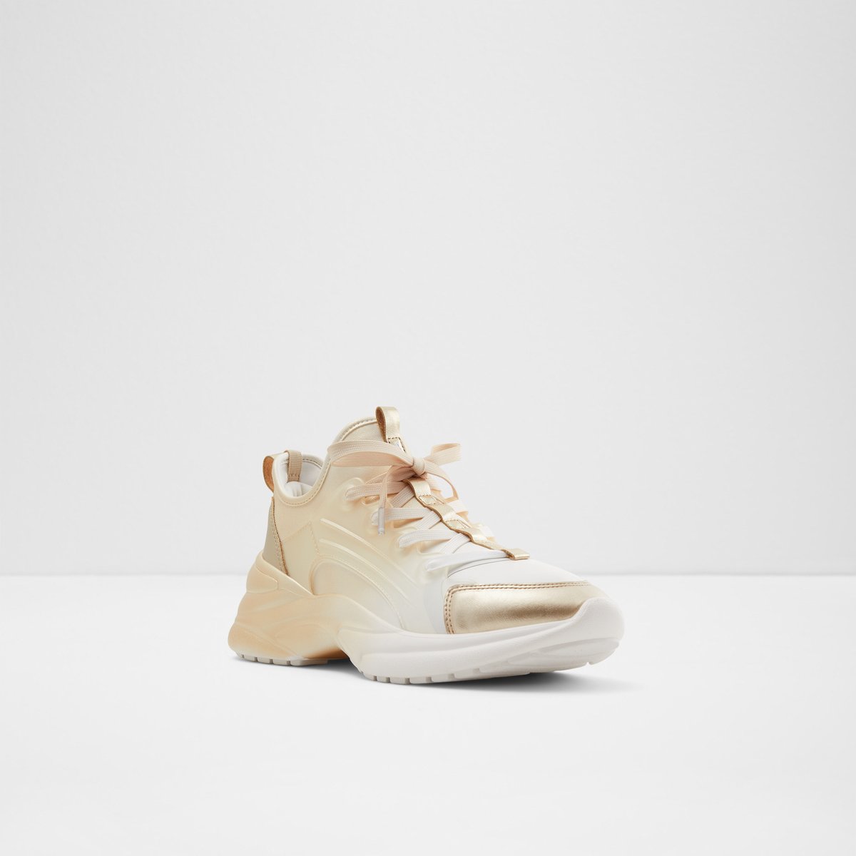 Dwardoniii Gold-Clear Multi Women Platform and wedge sneakers