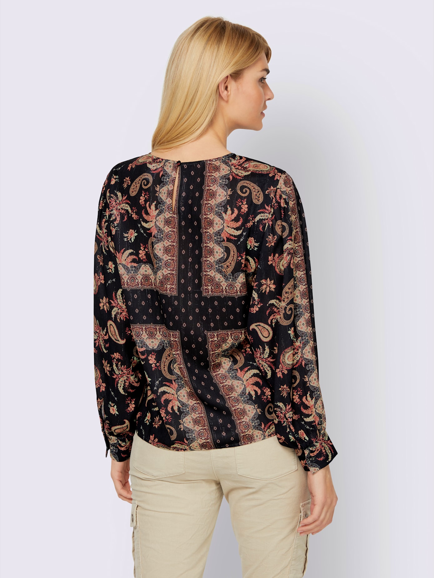 Chemisier élégant imprimé paisley