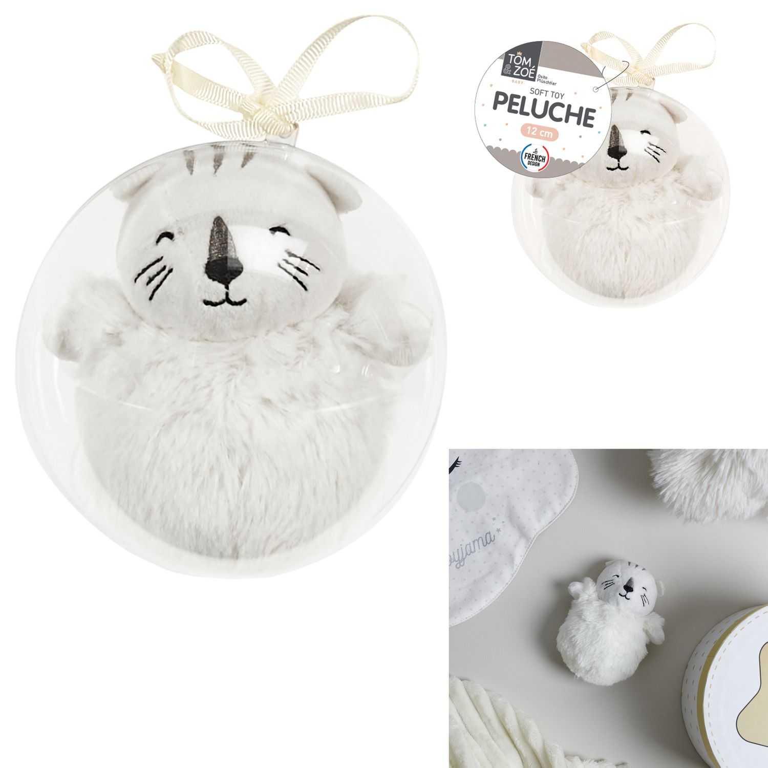 PELUCHE TIGRE BOULE TRANSPARENTE