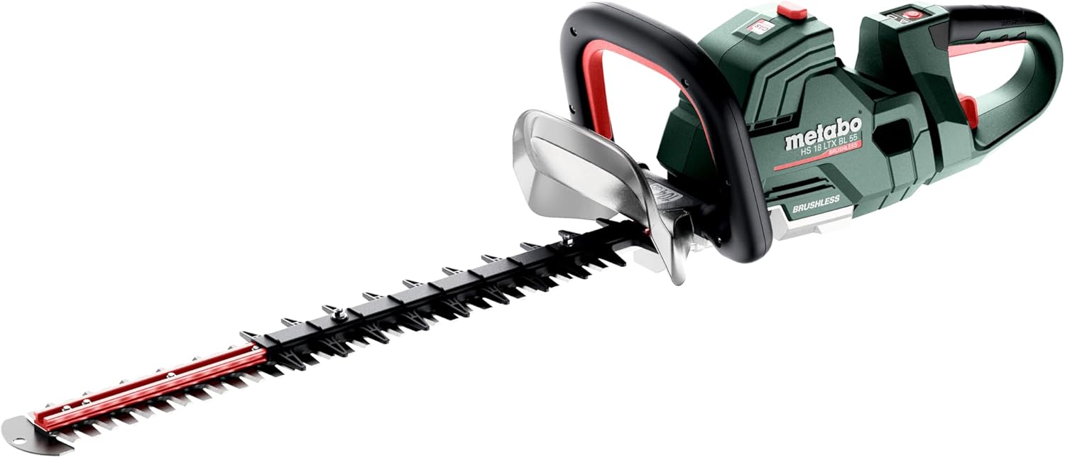 metabo Akku-Heckenschere HS 18 LTX BL 55 – 601722850 – 18 V– Elektrische Hecken- und Strauchschere mit Brushless-Motor – Ohne Akku und Ladegerät