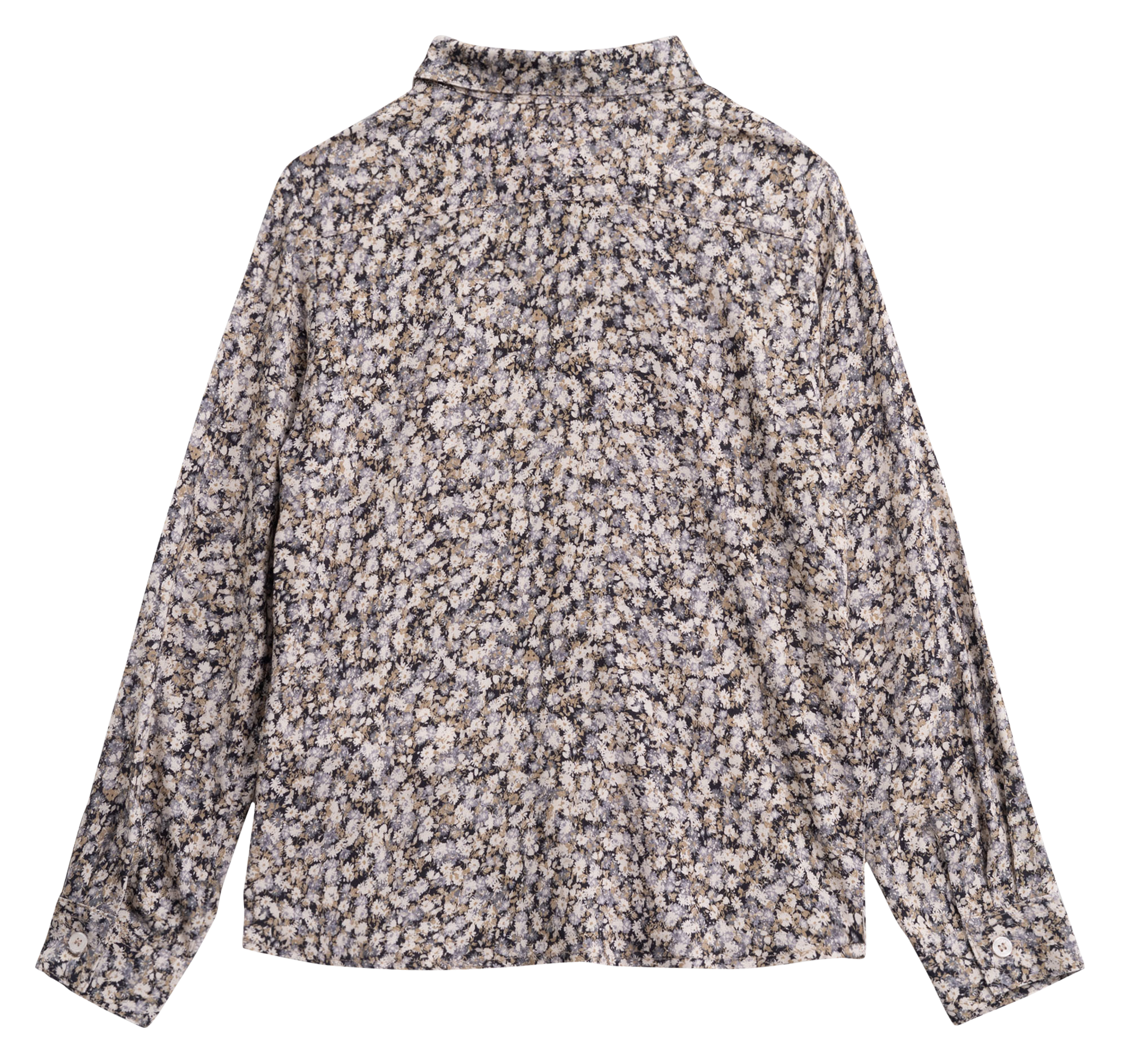 Chemise col classique droite imprimée | Kaki