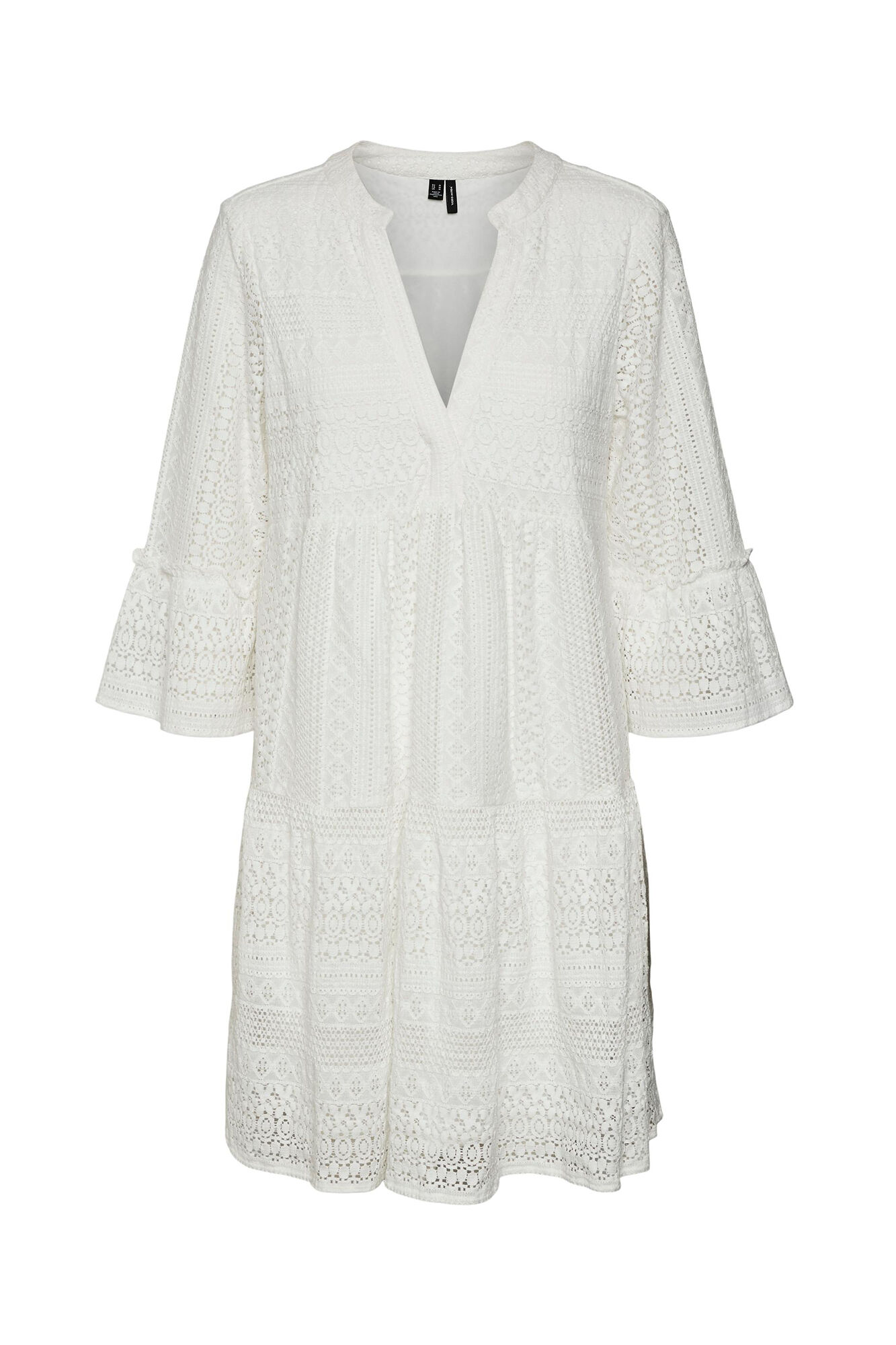 Vestido de manga curta 3/4 tamanho G - Branco