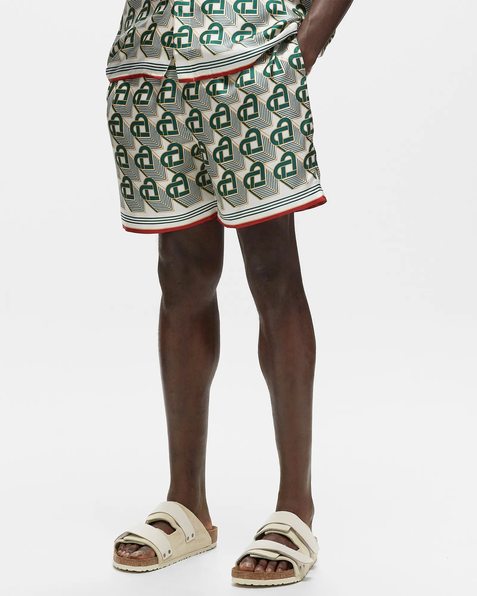 Casablanca SILK SHORTS WITH DRAWSTRINGS