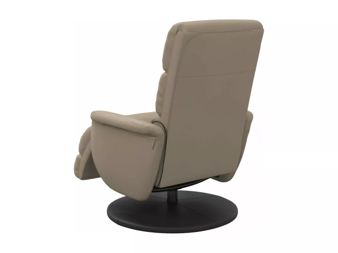 Fauteuil inclinable de massage repose-pieds cappuccino