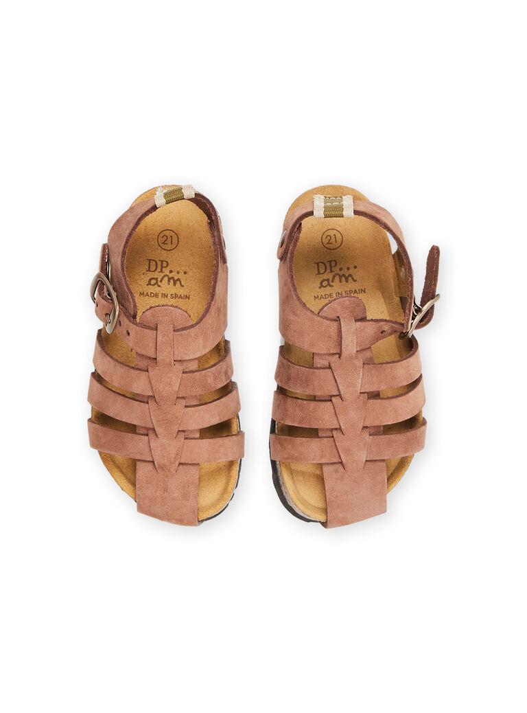 Sandales marron en cuir