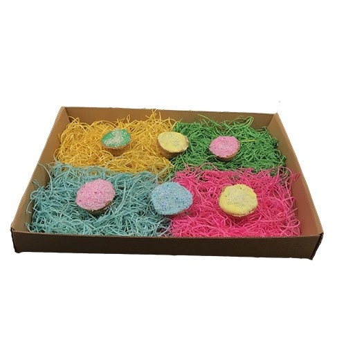 Mini cupcakes para cachorros, amarelos, sabor maçã