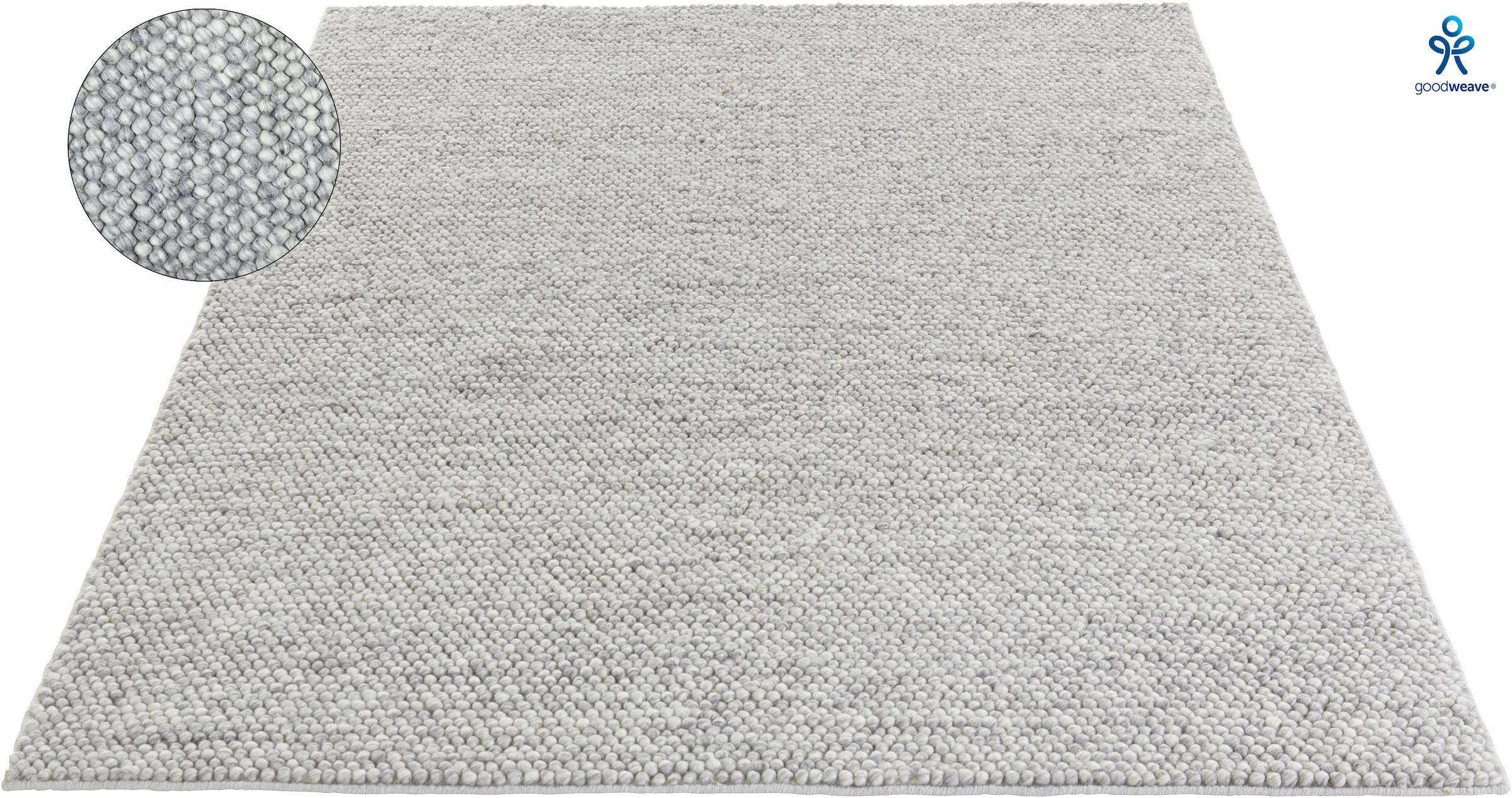 my home Wollteppich »Wolly, Wolle« rechteckig 14 mm Höhe handgewebt, Handweb Teppiche, Wohnzimmer, Schlafzimmer, Esszimmer