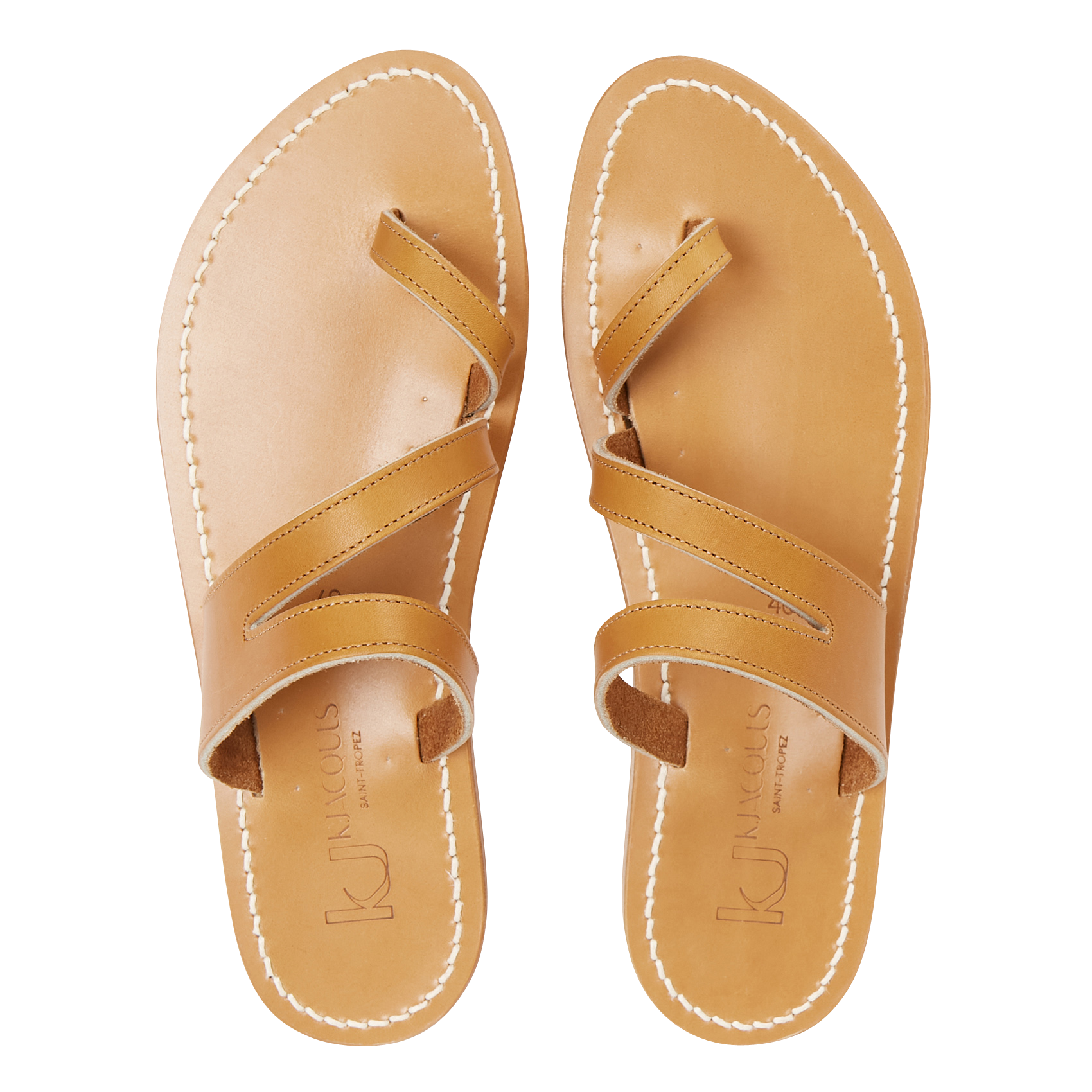 MERCATOR - Sandales plates en cuir | Marron