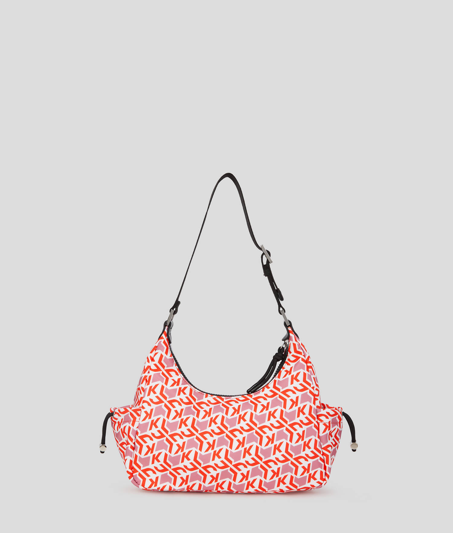 SAC PORTÉ ÉPAULE EN NYLON FONCTIONNEL MONOGRAM - Monogramme rouge sur toute la surface