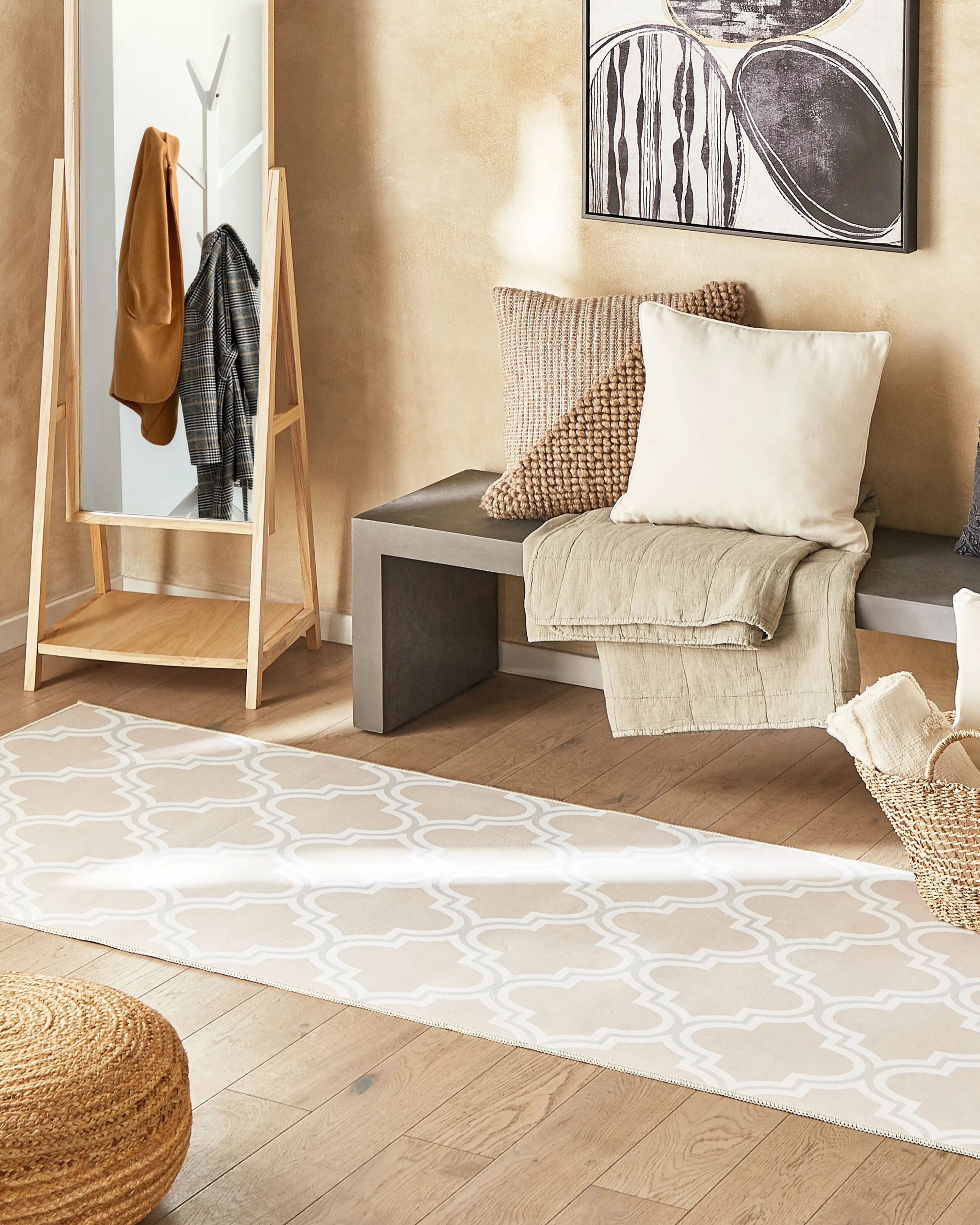 Vloerkleed KADAYAL Beige 80 x 300 cm