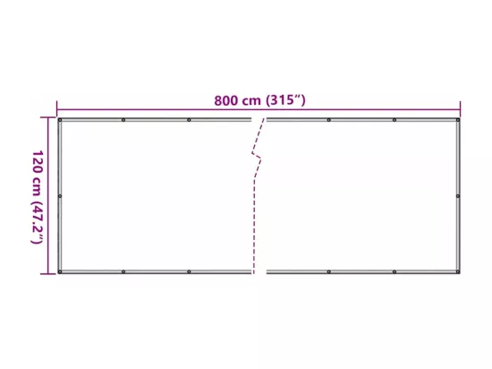 écran d'intimité de balcon blanc 800x120 cm PVC