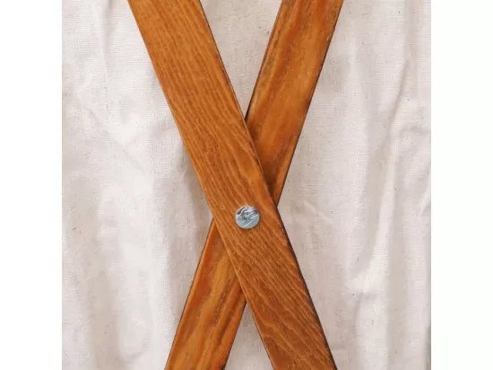 Panier à linge pliable Crème Bois et tissu
