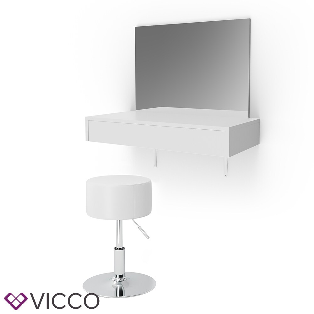 Vicco Schminktisch Alessia Frisiertisch Kommode Frisierkommode Spiegel Weiß inklusive Hocker
