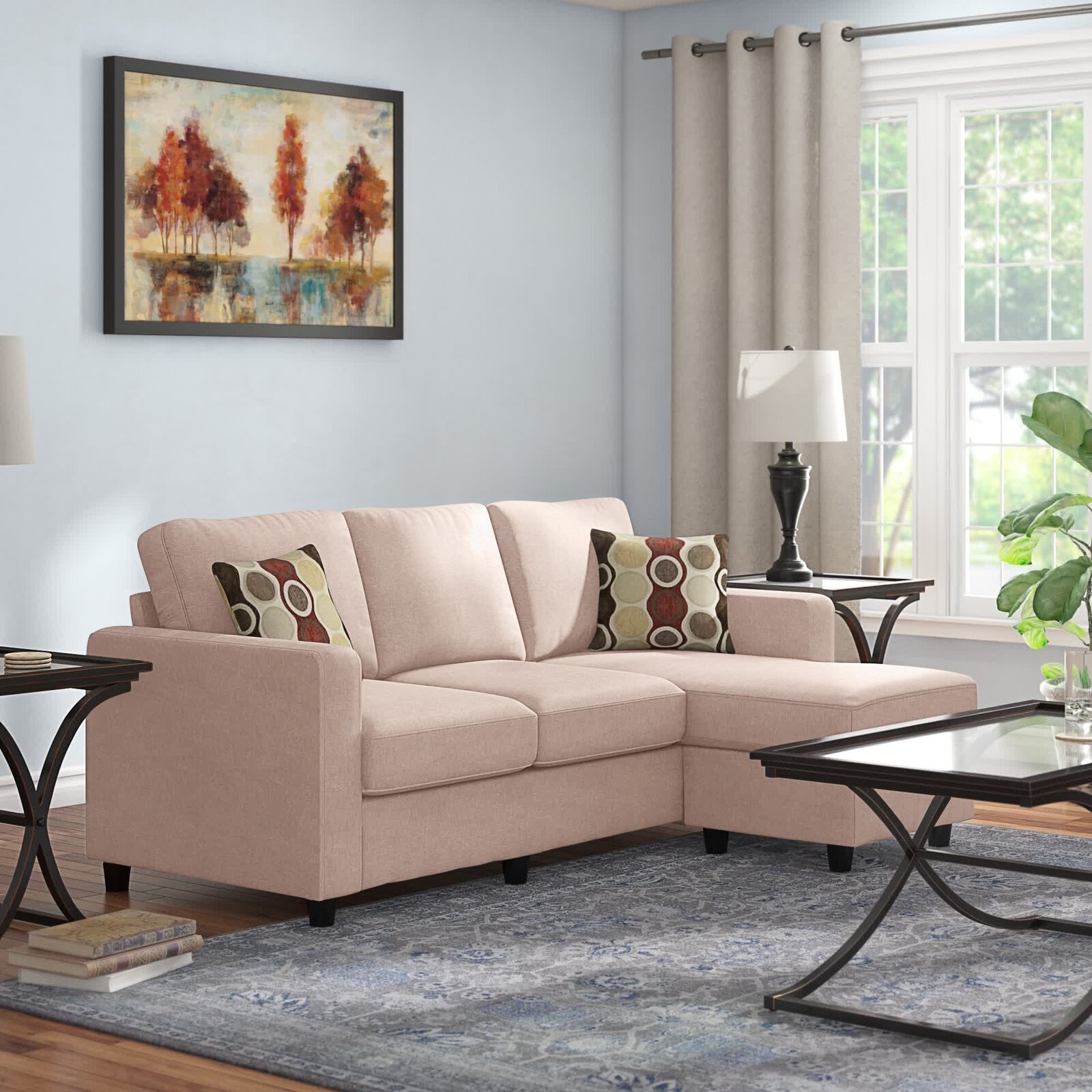 Campbelltown 78.5&prime;&prime; Wide Reversible Sofa & Chaise With Ottoman