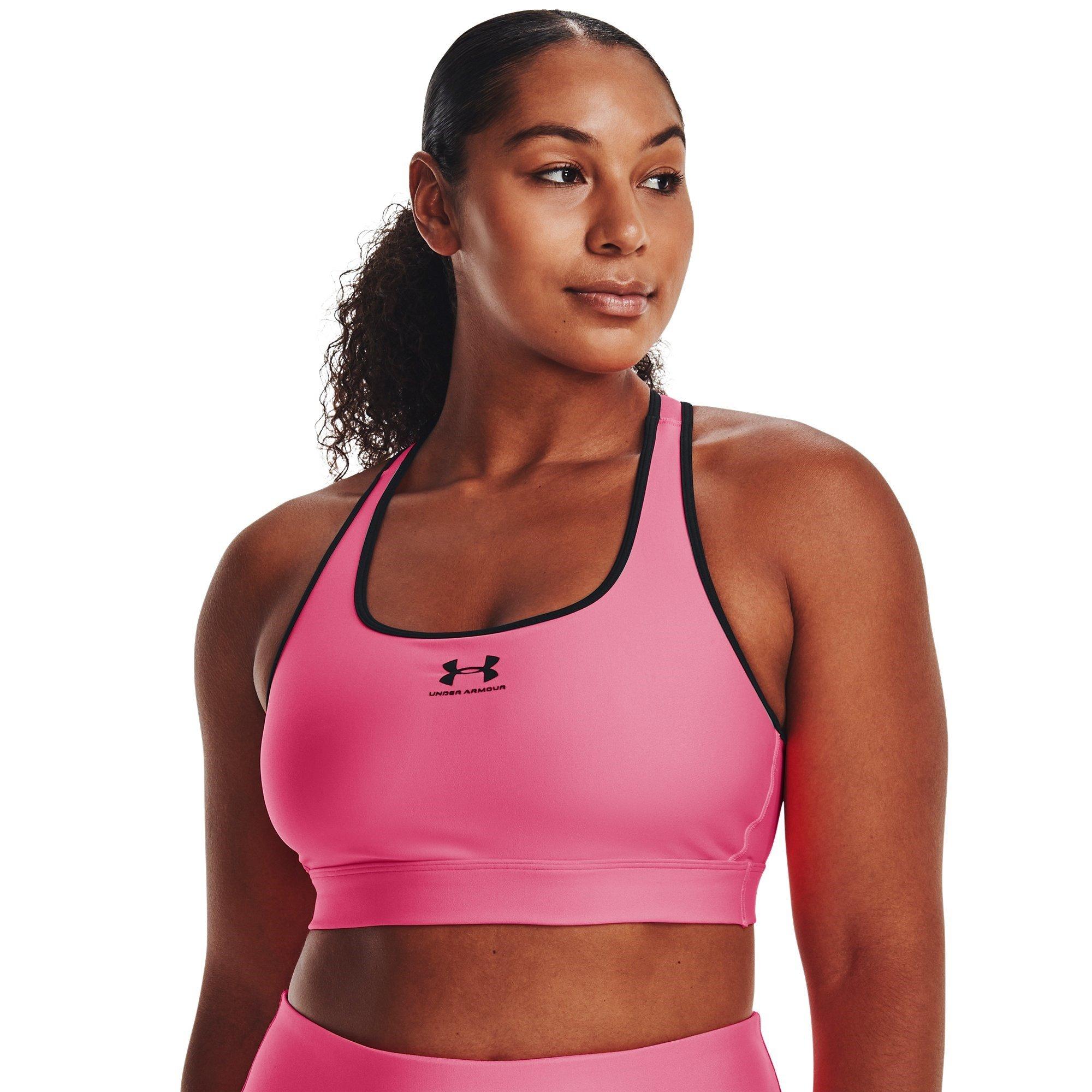 Under Armour UA HeatGear Armour Mid Padless Sports Bra Womens