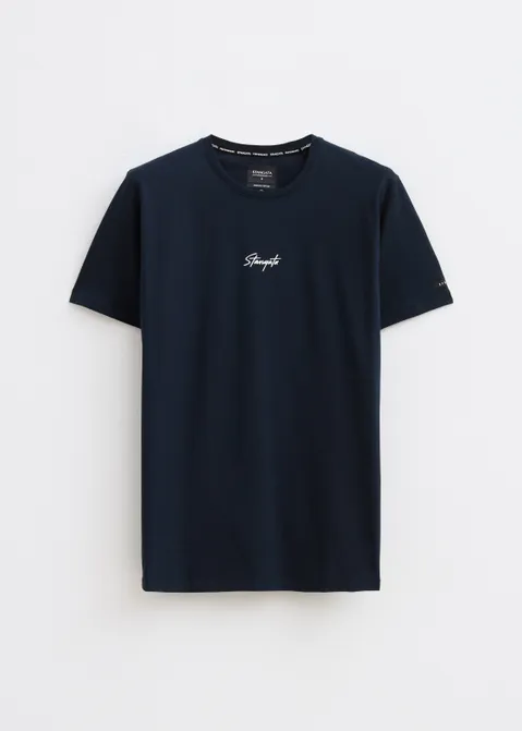 T-shirt met logo print blauw (BLW.D)
