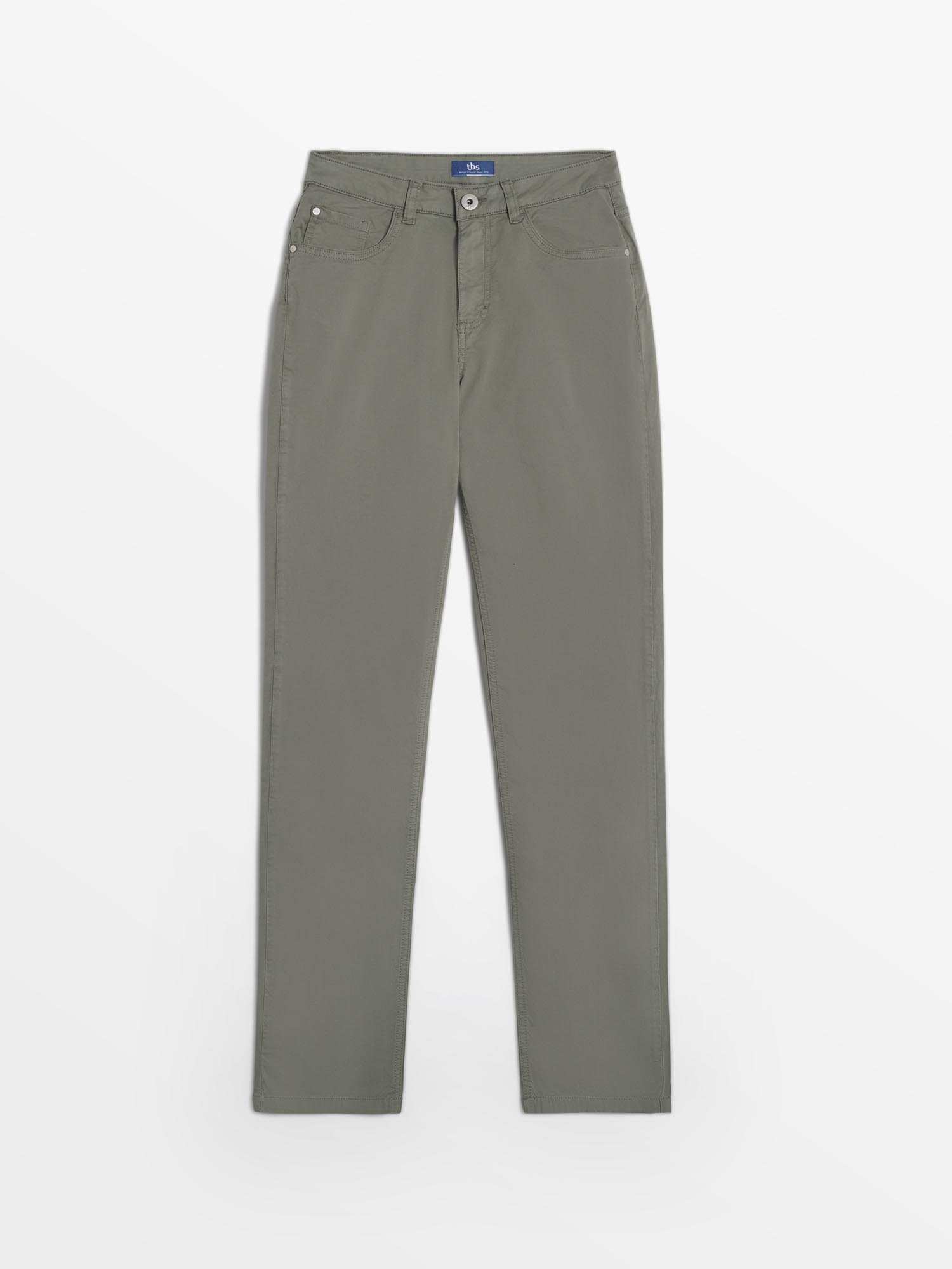 Pantalon Femme Coton Stretch Kaki
