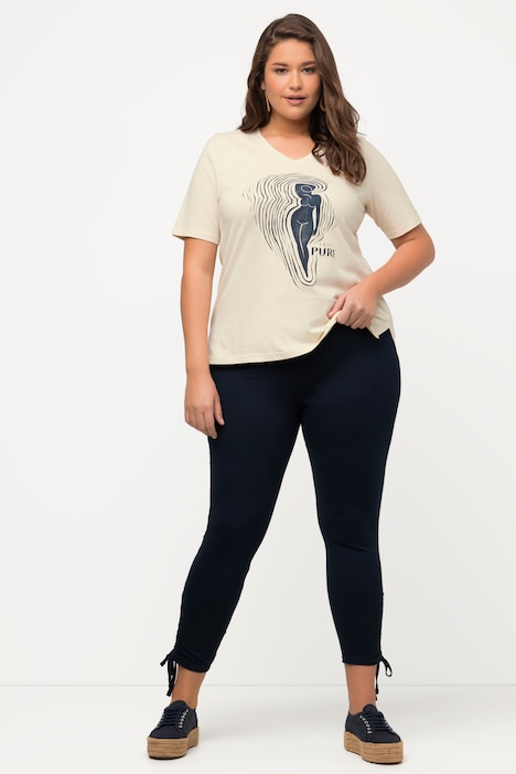 Leggings, Raffungen, Elastikbund, Biobaumwolle
