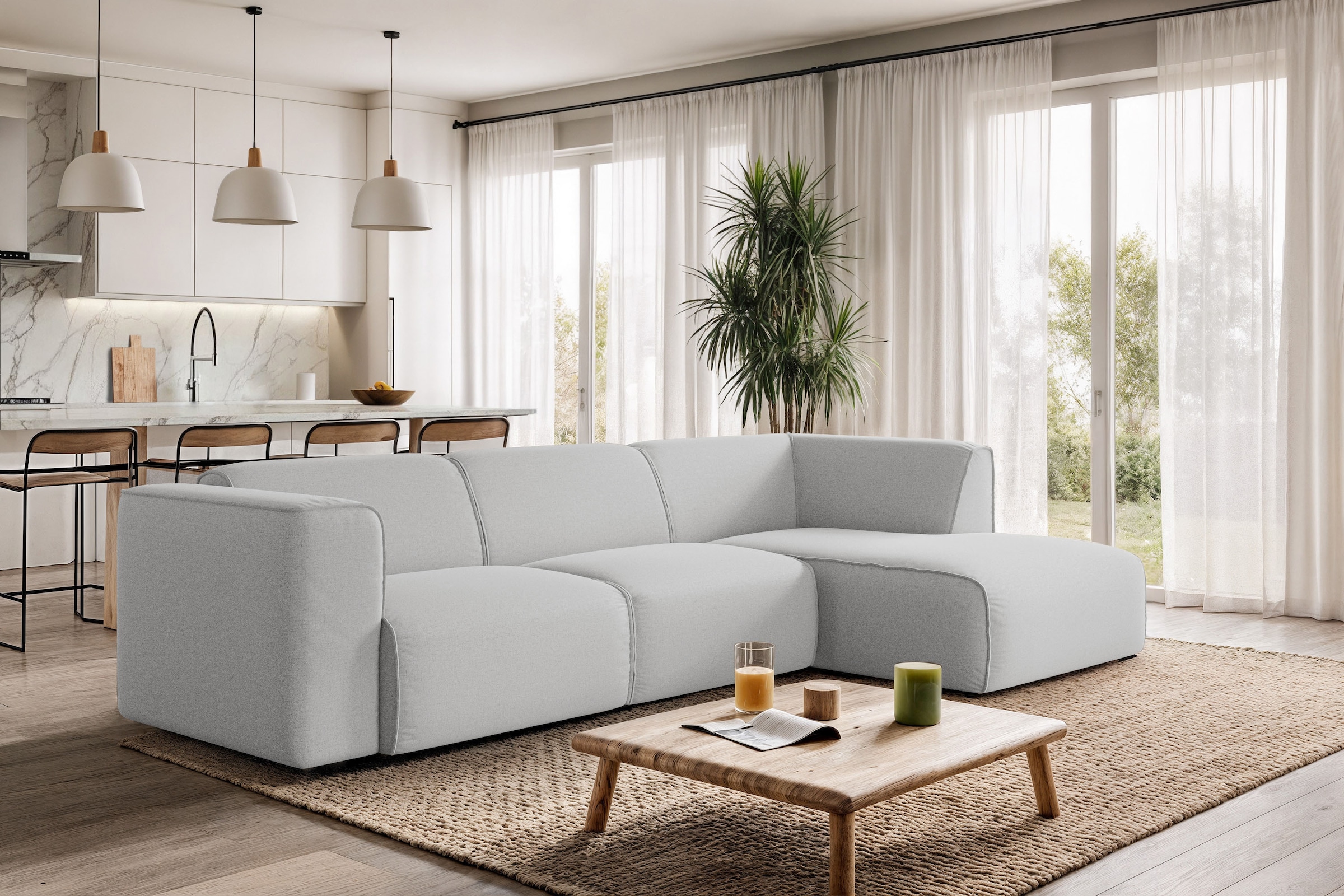 GOODproduct Ecksofa »Merid L-Form, jederzeit durch Module erweiterbar, B/T/H: 295/162/70 cm« als Modul oder separat verwendbar, für individuelle Zusammenstellung