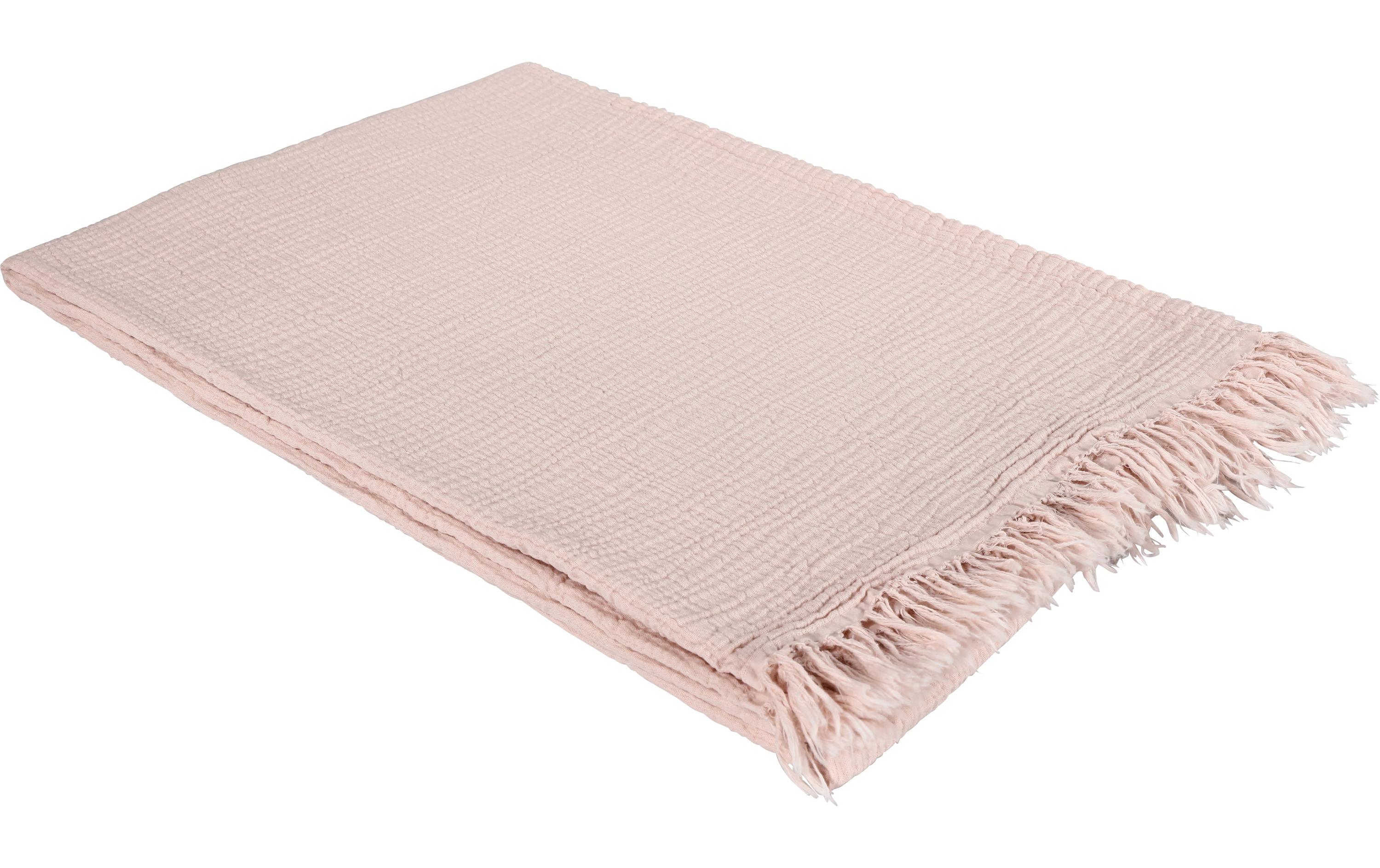 Decke Nizza 140 x 210 cm, AltrosaMinimalistische Mousseline-Decke aus reiner Baumwolle