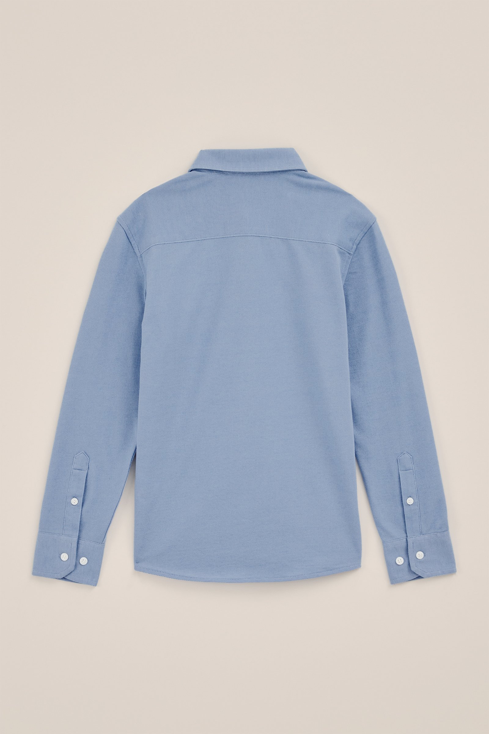 Jongens overhemd van piquéjersey WE Fashion Grijsblauw