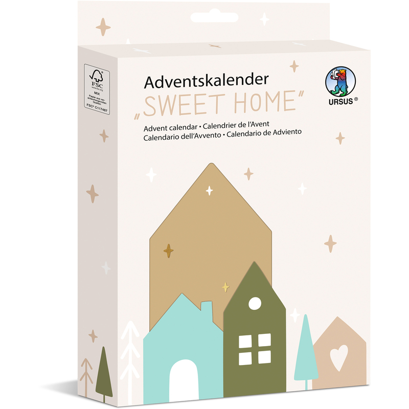 Ursus Bastelset Adventskalender Sweet Home, multicolor