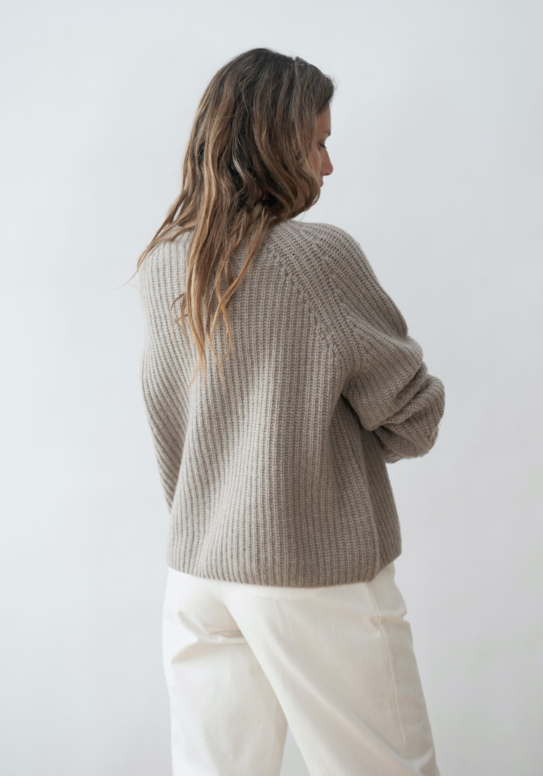 Jungle Folk Sweater Oriana Cashmere Greige
