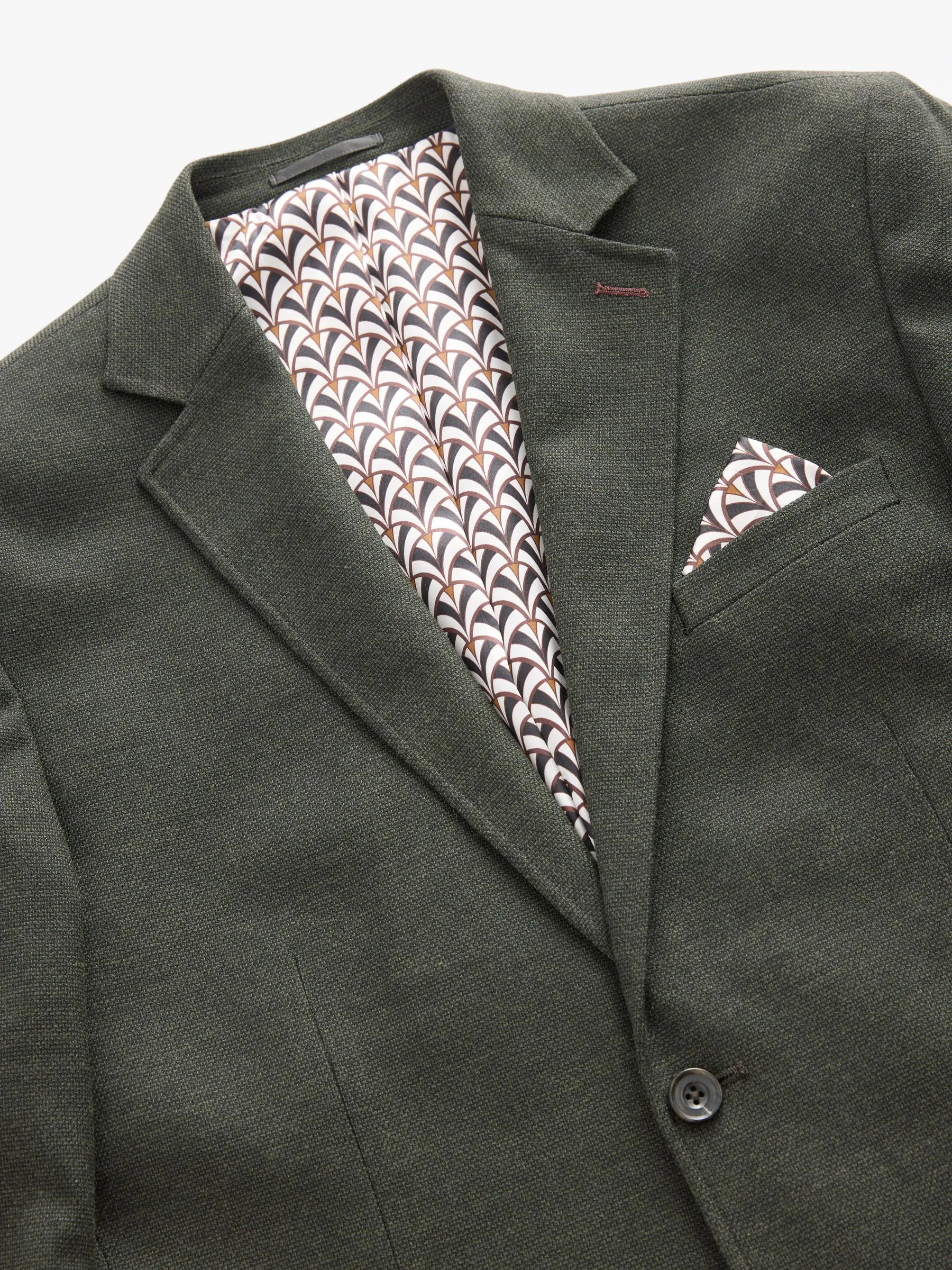 Kakigroen - Normale Pasvorm - Modieuze blazer met textuur