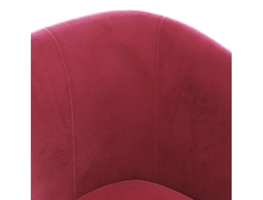 VIDAXL - Fauteuil cabriolet avec repose-pied rouge bordeaux velours
